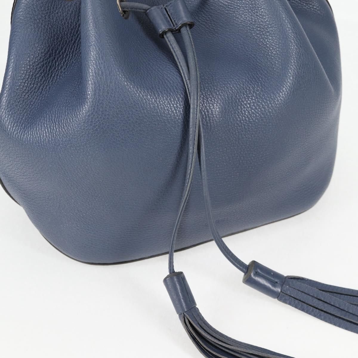 Gucci GUCCI Bamboo Hand Bag Leather Blue Gold Size ONE SIZE - 16 Thumbnail