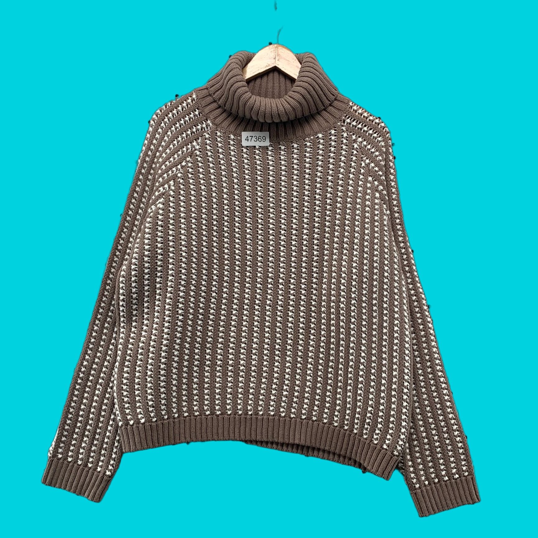 Vintage Haven Bird Eye Knit Sweater Womens XL Brown Turtleneck Pullover Knit Christmas Vintage? Size XL / US 12-14 / IT 48-50 - 1 Thumbnail