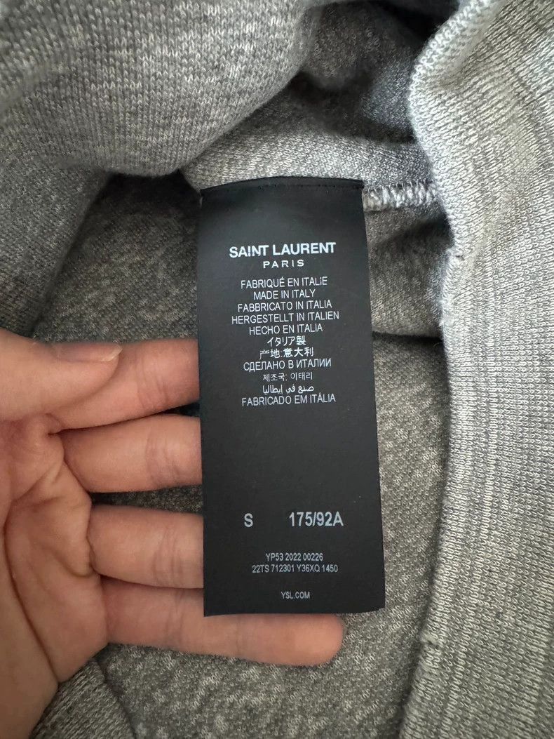 Saint Laurent Paris Saint Laurent Paris Grey logo sweatshirt-2505 Size US S / EU 44-46 / 1 - 6 Thumbnail