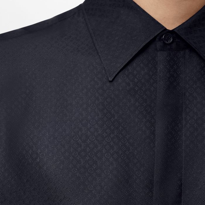 Louis Vuitton Monogram Plaid T-Shirt Tops Men XS Shadow Logo Navy From  Japan