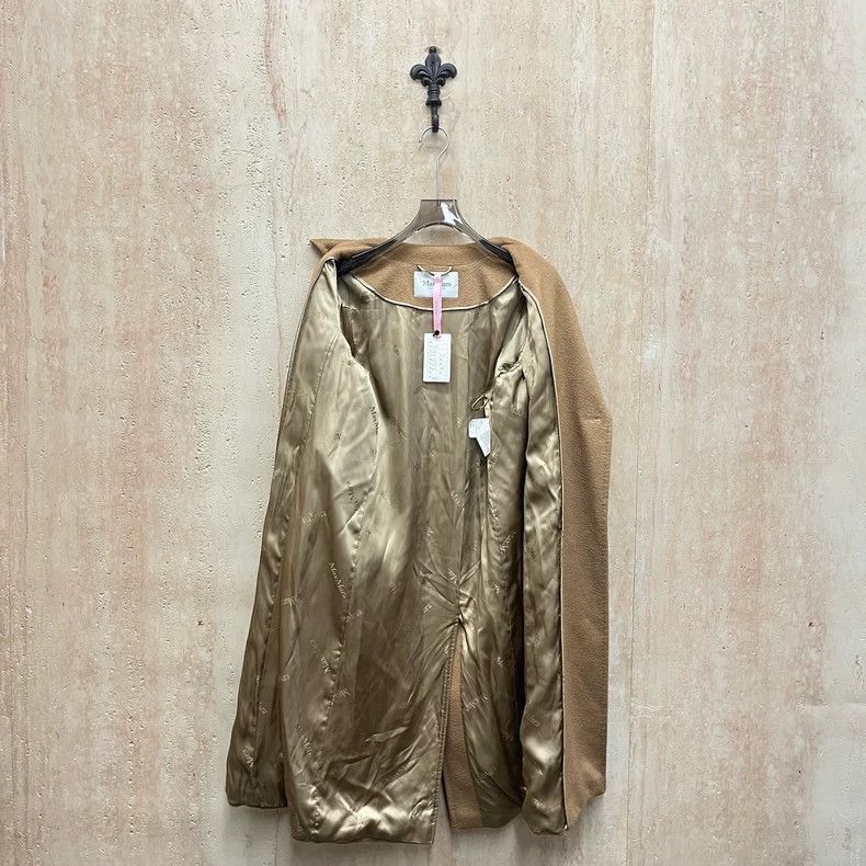 Max Mara Max Mara Camel Water Ripple Camel Fleece Belted Coat Size L / US 10 / IT 46 - 5 Thumbnail