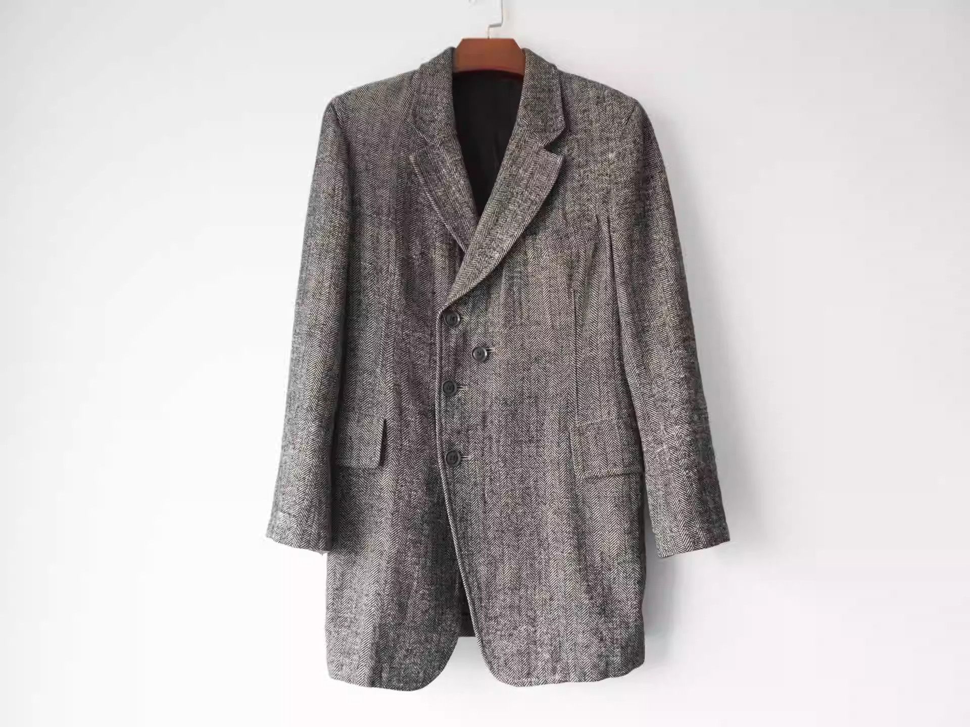 image of Yohji Yamamoto 2011Aw Fishbone Jacket in Greg, Men's (Size Small)