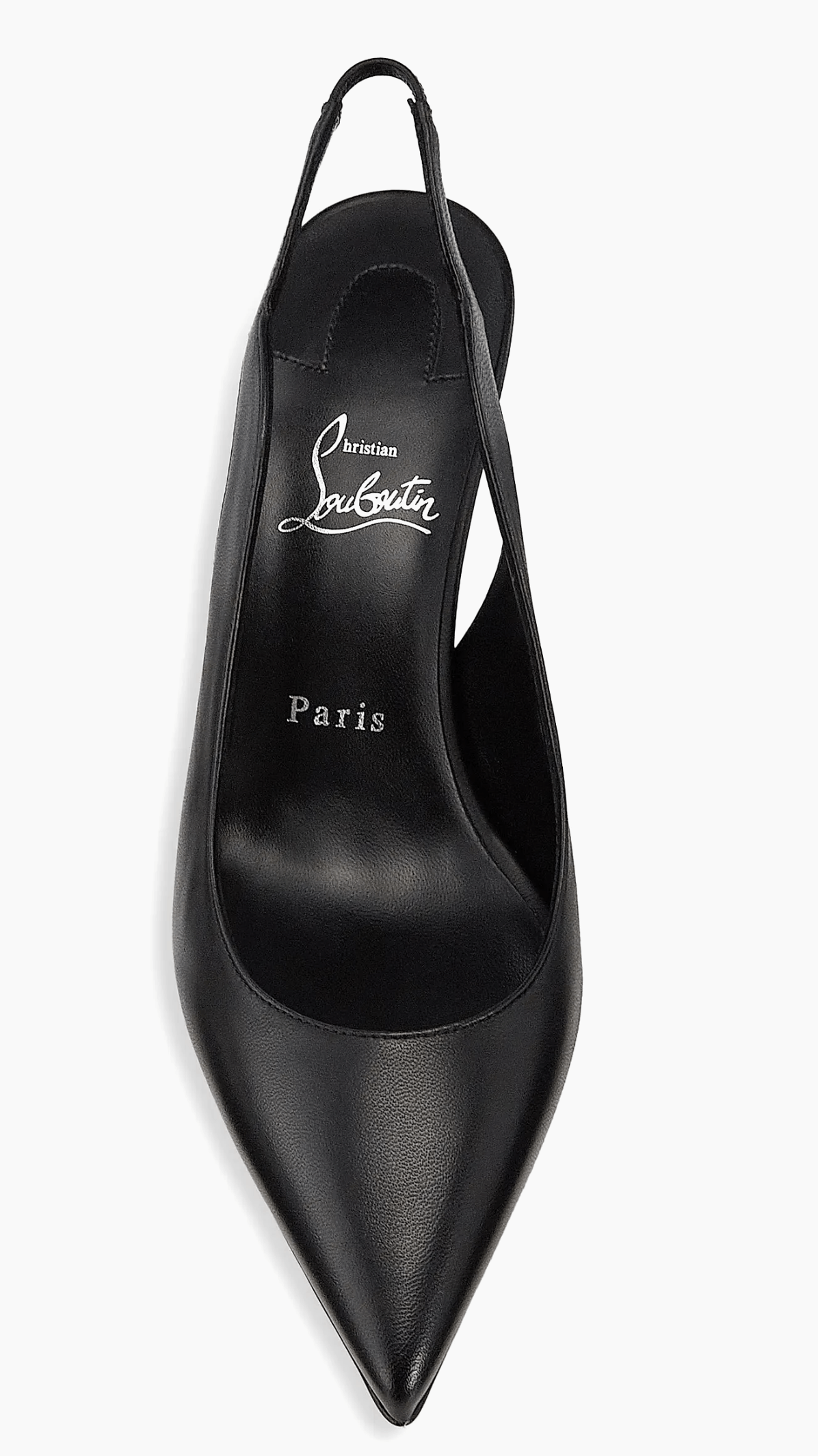 Christian Louboutin Hot Chick Sling 70 Black Nappa Leather Low Heel Pump 36.5 Size US 6.5 / IT 36.5 - 7 Thumbnail