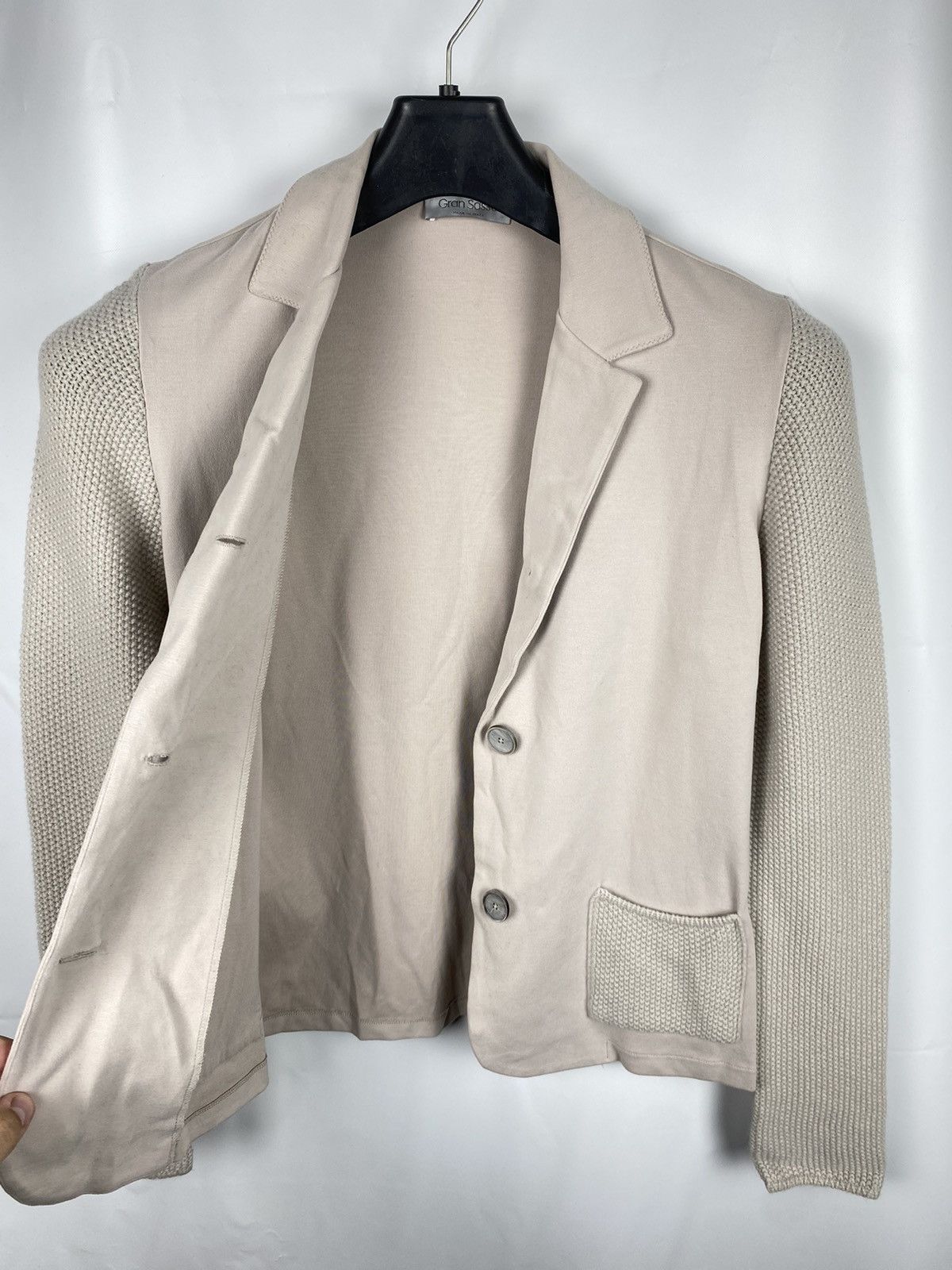 Gran Sasso Gran Sasso Cotton Blazer Wool-Cashmere Sleeves size 42 Size M / US 6-8 / IT 42-44 - 9 Thumbnail