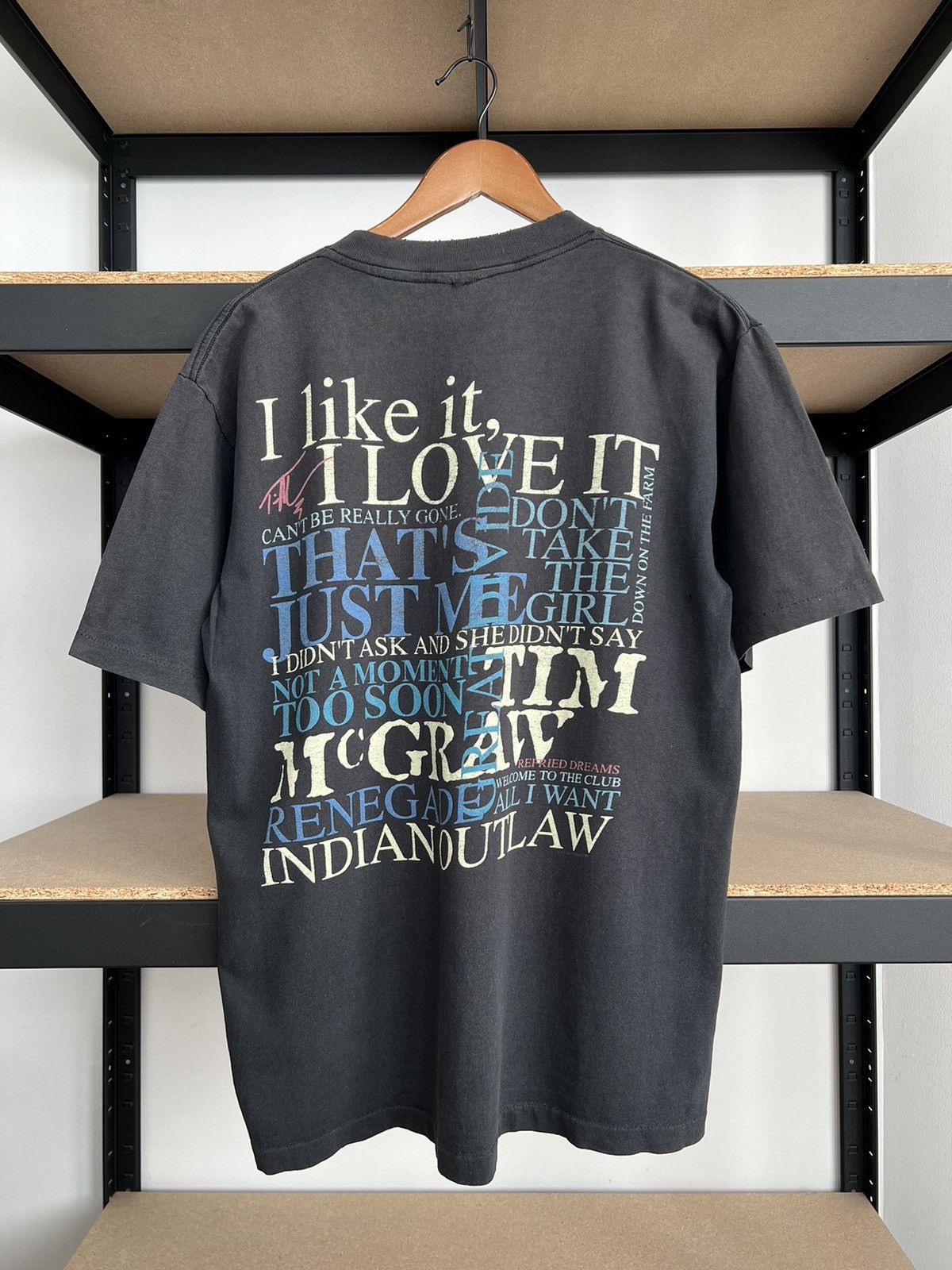 Band Tees Vintage 1995 Tim McGraw Сountry Music Faded Black T-shirt Size US L / EU 52-54 / 3 - 2 Thumbnail