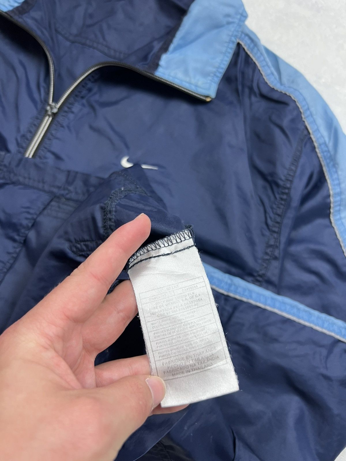 Nike 90s Nike Double Swoosh Vintage Y2K Oversized Nylon Jacket Size US L / EU 52-54 / 3 - 9 Thumbnail