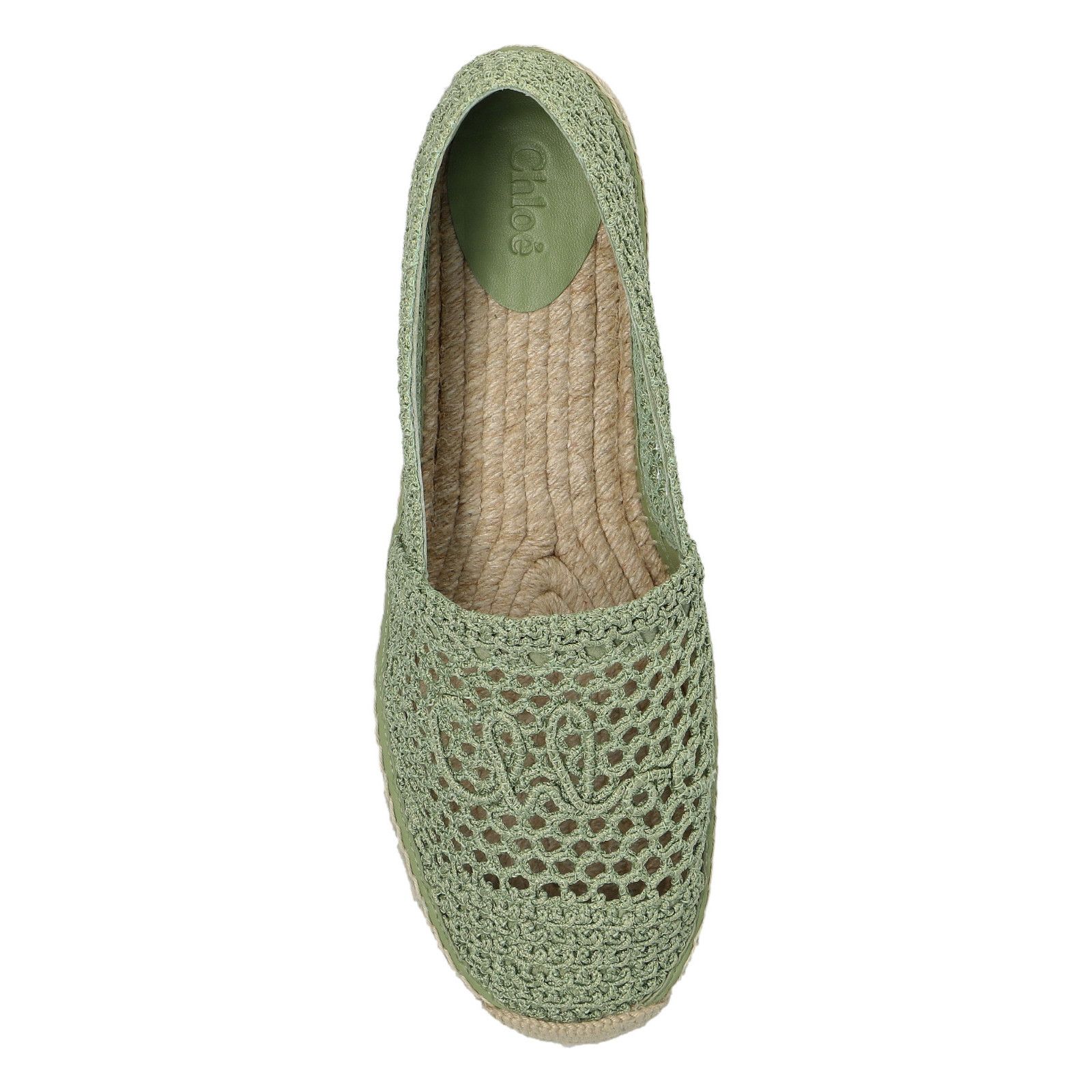 Chloe Chloe Isla Green Raffia Espadrilles New & Authentic (Women's Size US 8 / IT 38 - 4 Thumbnail