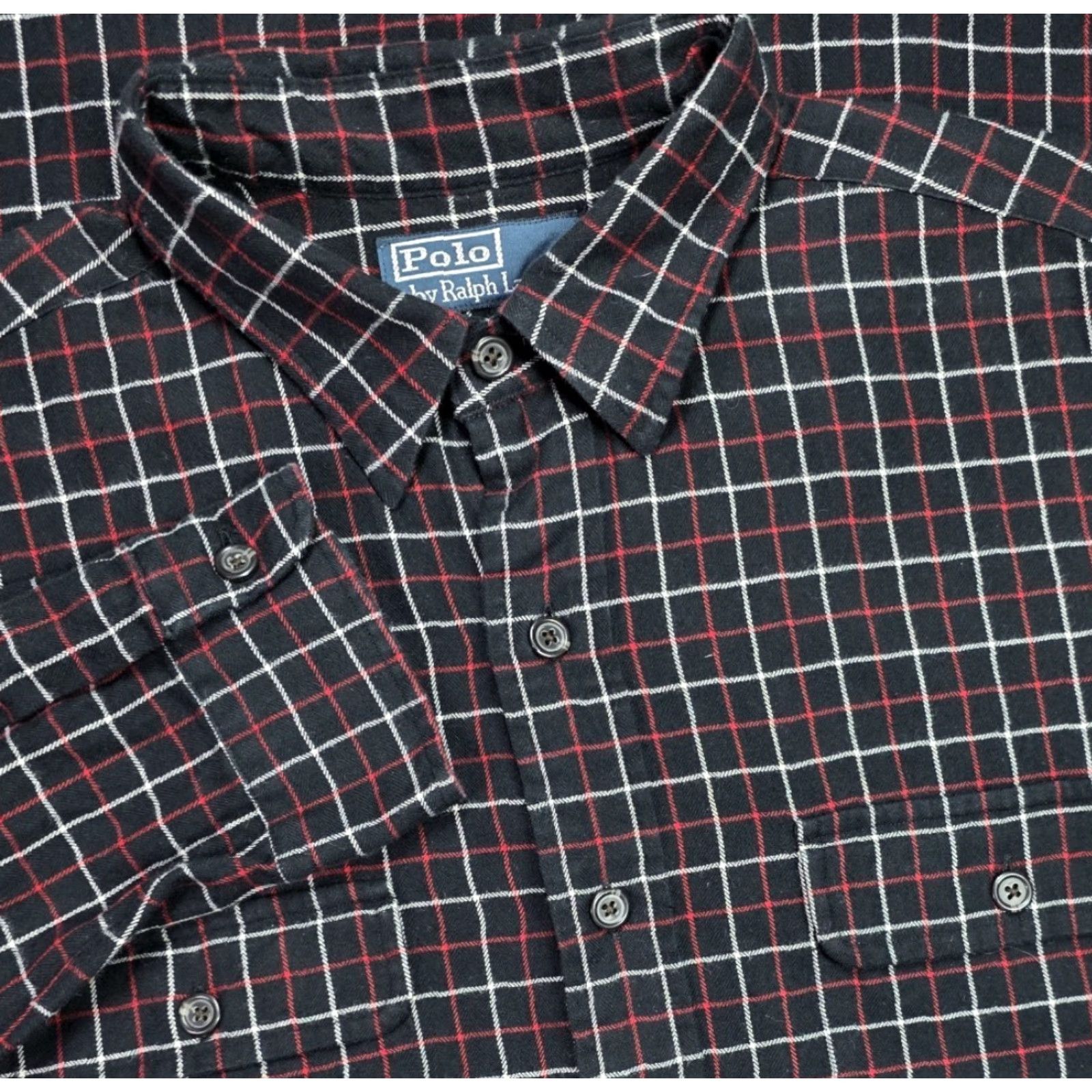 Polo Ralph Lauren Polo Ralph Lauren Shirt Men L Black Plaid Flannel Work Shirt Long Sleeve Button-Up Size US L / EU 52-54 / 3 - 2 Thumbnail