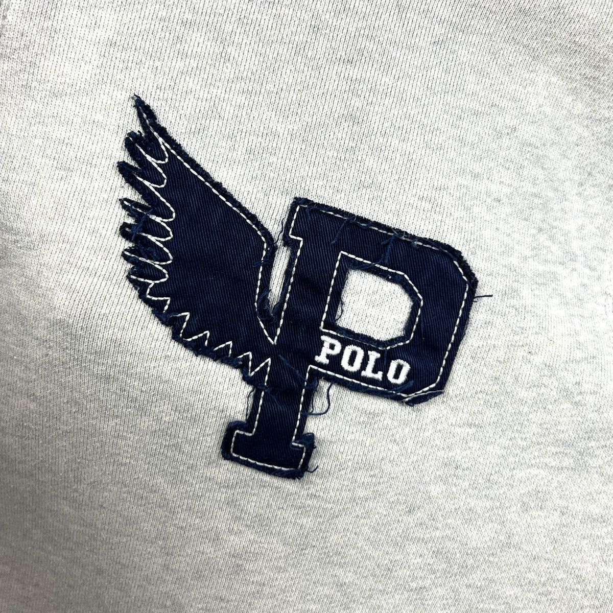 Polo Ralph Lauren × Rugby Ralph Lauren × Vintage Vintage Polo Ralph Lauren P Wing Logo Cotton 1/4 Zip Size XL Size US XL / EU 56 / 4 - 4 Thumbnail