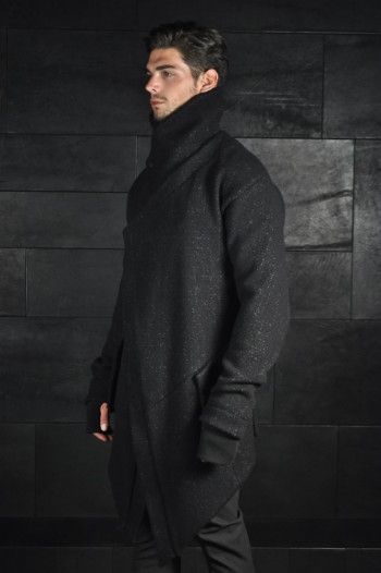 Boris Bidjan Saberi Asymmetrical Wool Jacket / Coat Size US L / EU 52-54 / 3 - 2 Thumbnail