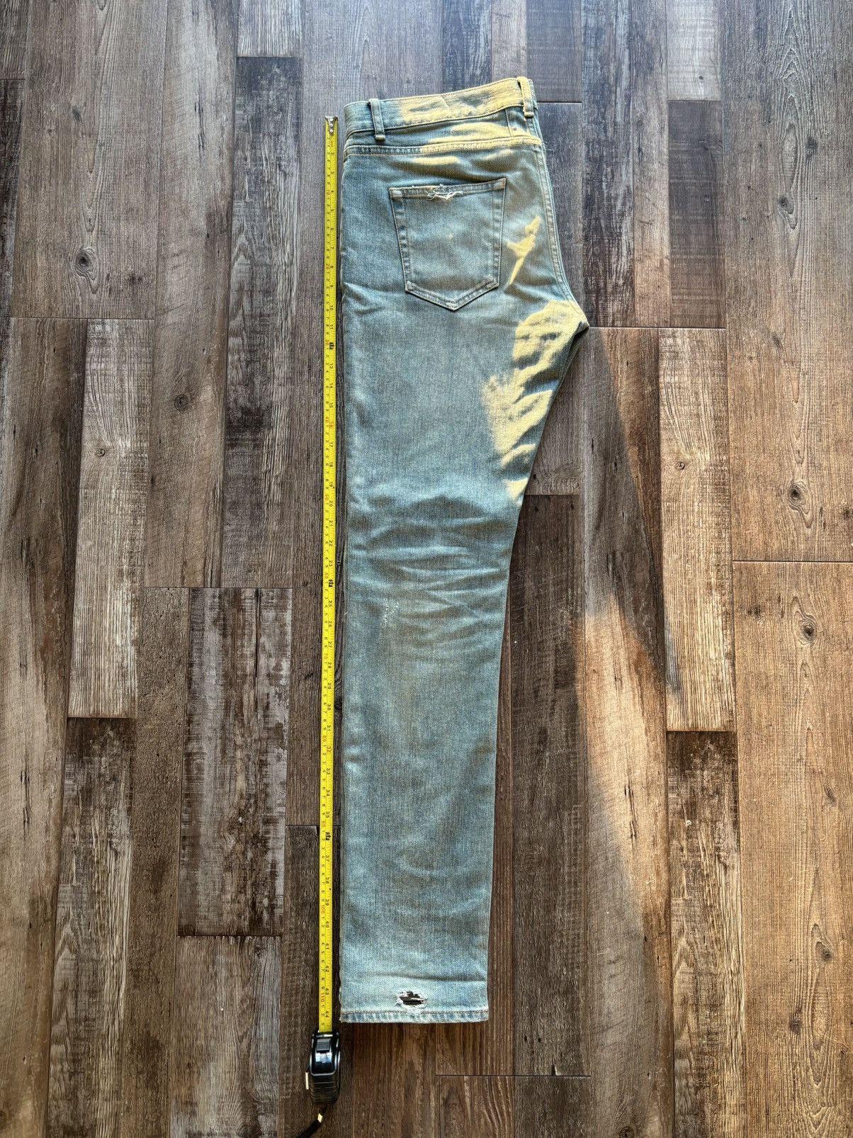 Saint Laurent Paris Saint Laurent Paris D02 Crash Denim Size US 33 - 13 Thumbnail