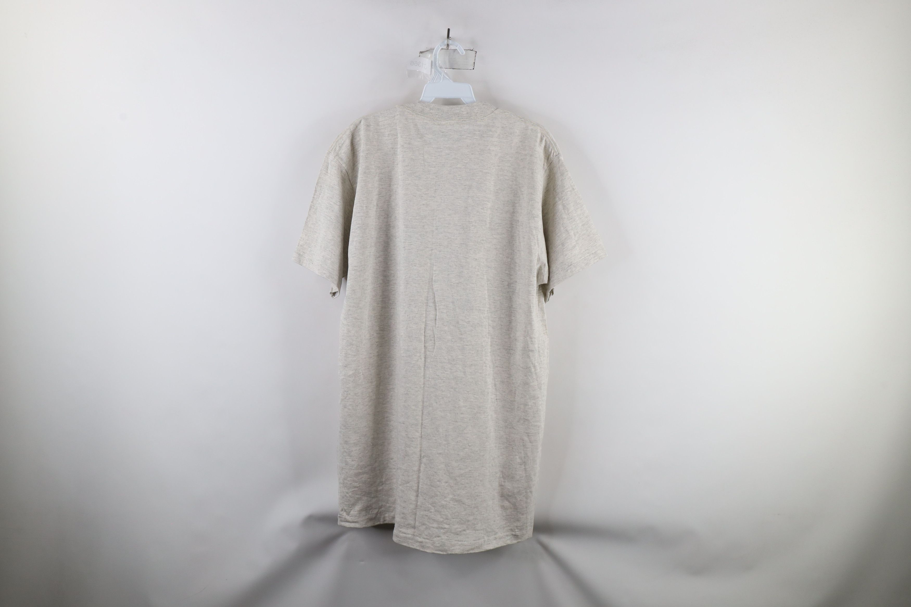 Vintage Vintage 90s Streetwear Heavyweight Cotton T-Shirt Gray USA Size US L / EU 52-54 / 3 - 5 Thumbnail