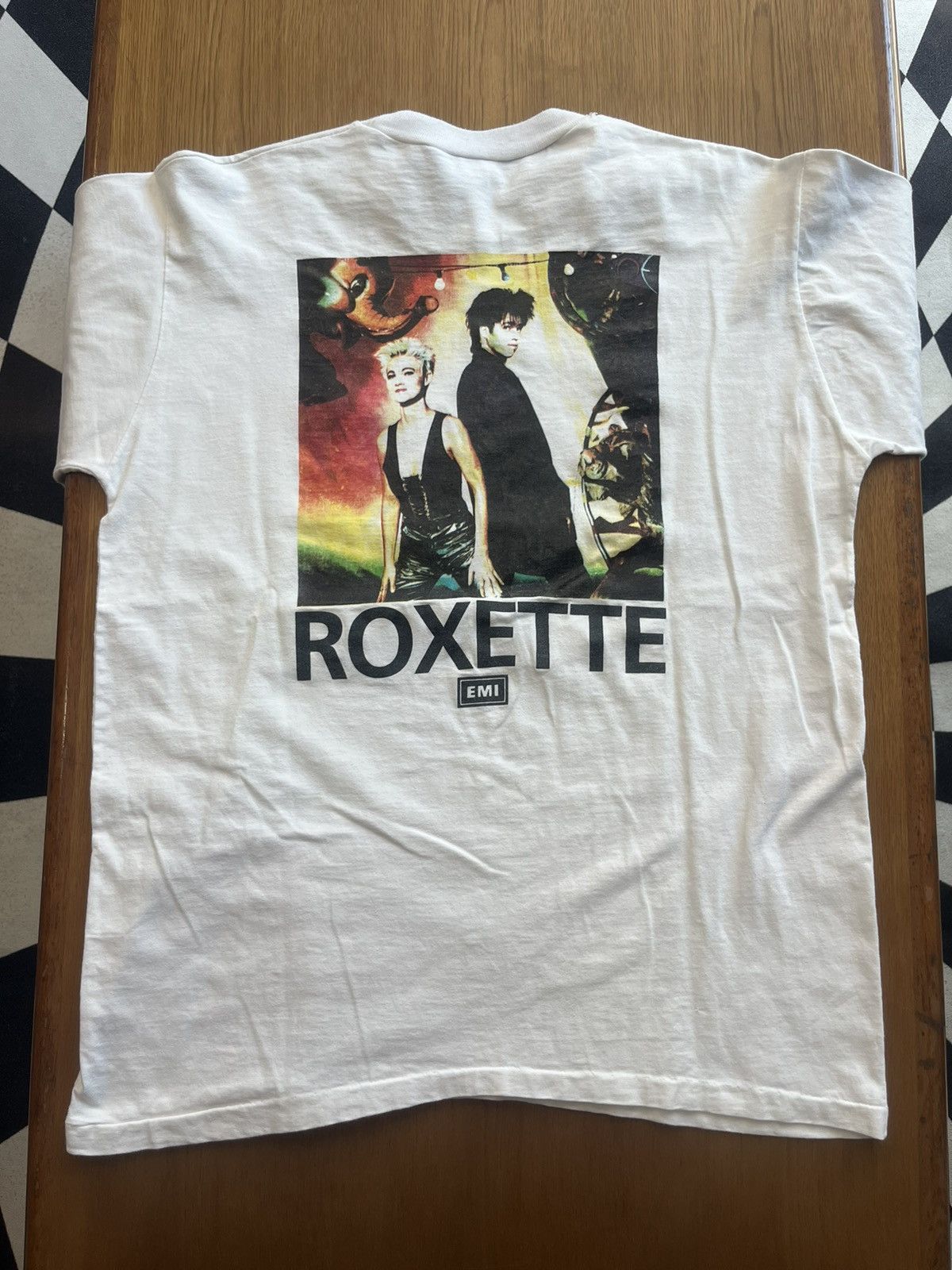 Band Tees VINTAGE 1991 ROXETTE Joyride Tour T-Shirt 'The Duo' Size US L / EU 52-54 / 3 - 8 Thumbnail