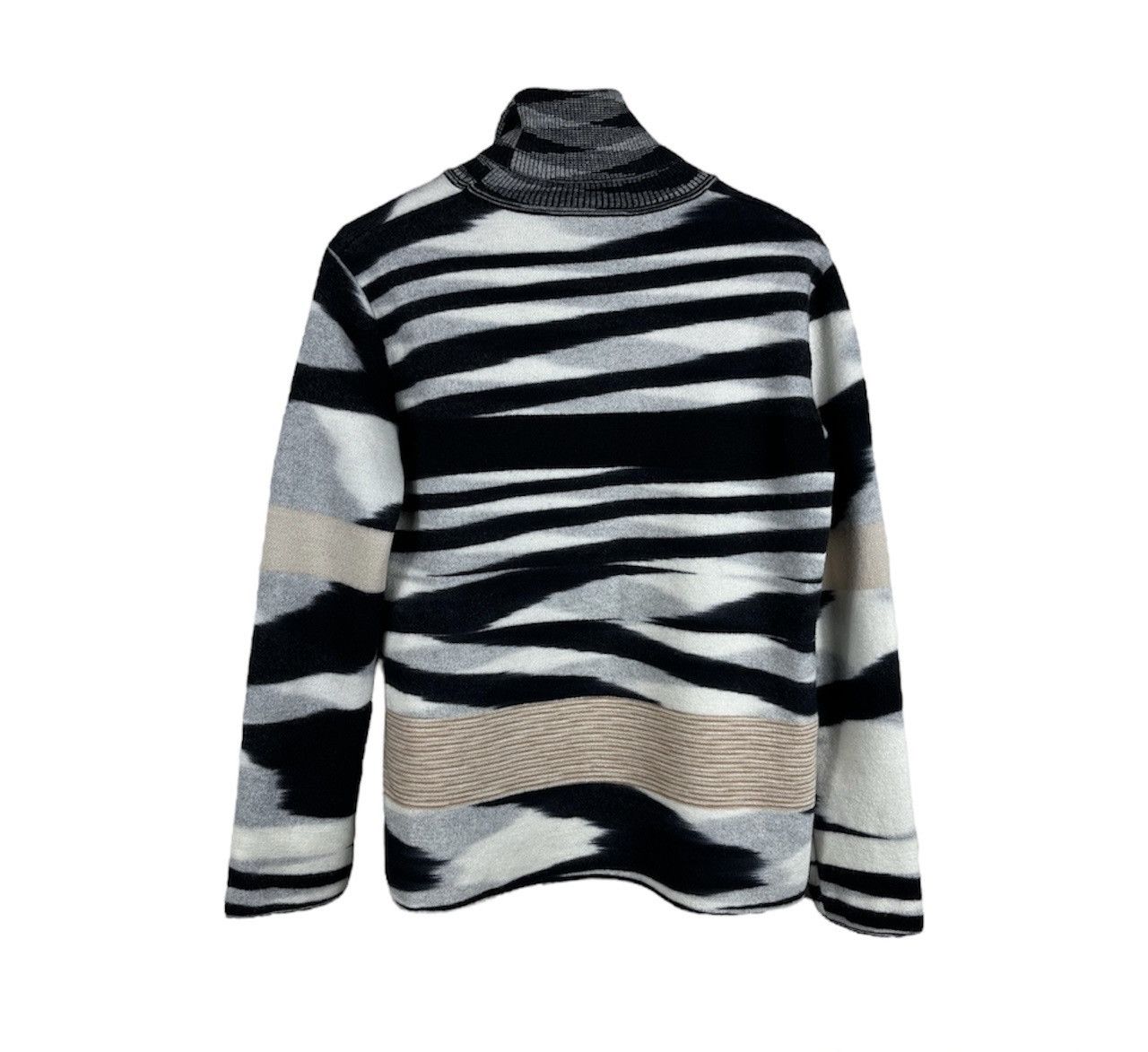 Designer × Missoni Missoni wool zebra patterned turtleneck sweater luxury Size M / US 6-8 / IT 42-44 - 2 Thumbnail