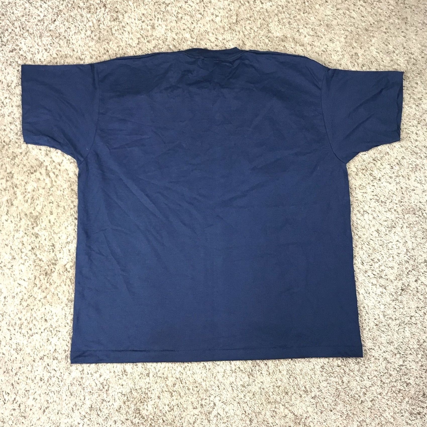 Fruit Of The Loom VINTAGE Fruit of the Loom T-Shirt Unisex Adults 2XL Navy Blue 50/50 Single Stitch 90s Made USA Size US XXL / EU 58 / 5 - 3 Thumbnail