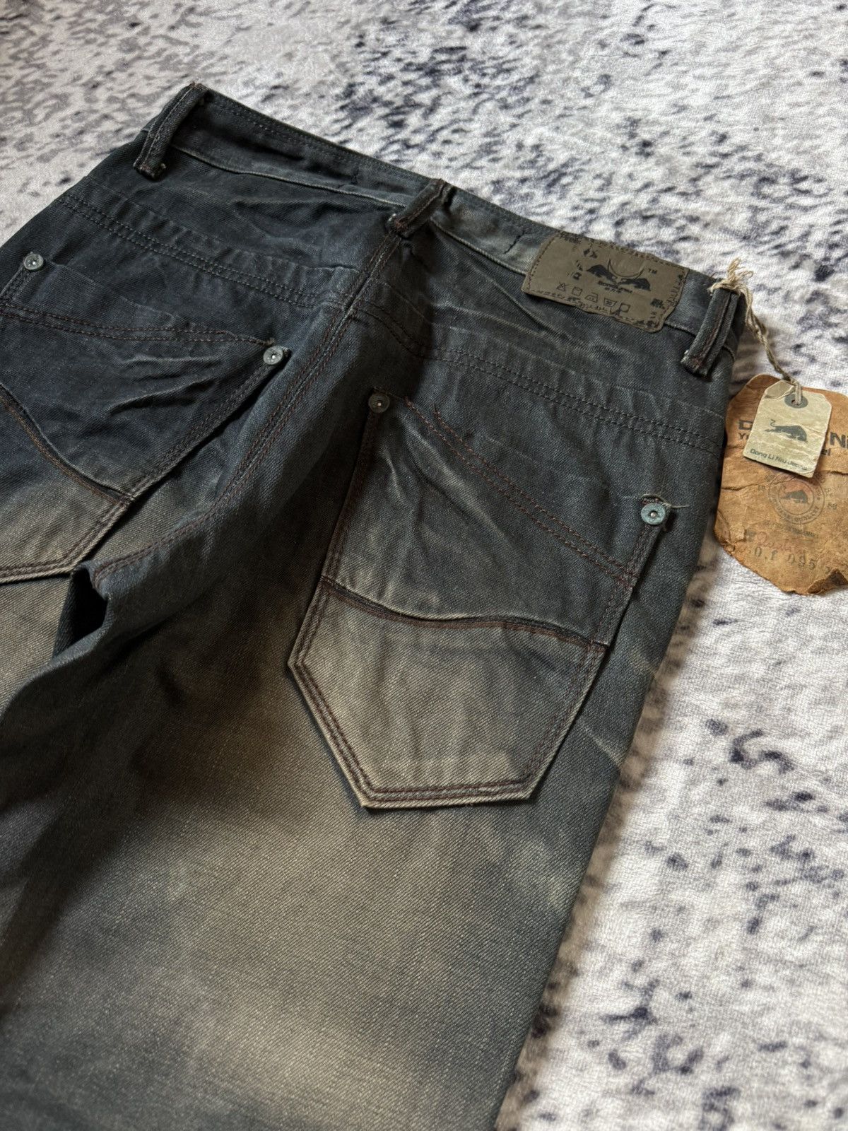 GOSTAR DE FUGA Fuga Style D.L.N Japan Mud Black Wash Studded Jeans Size US 28 / EU 44 - 13 Thumbnail