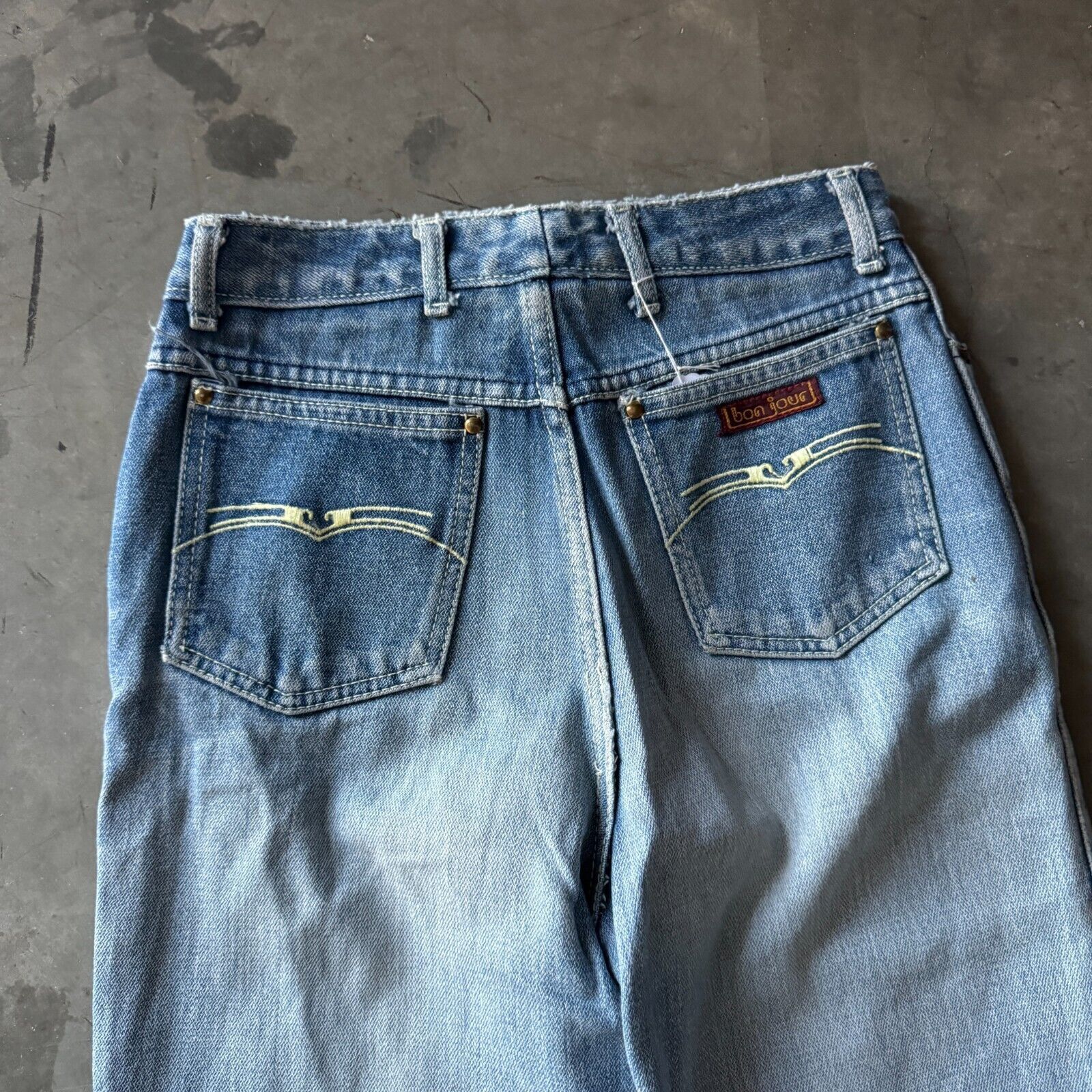 Vintage Vintage 70s Bon Jour Hi-Waist Mom Baggy Denim Jeans 26x25 Size 26" / US 2 / IT 38 - 8 Thumbnail