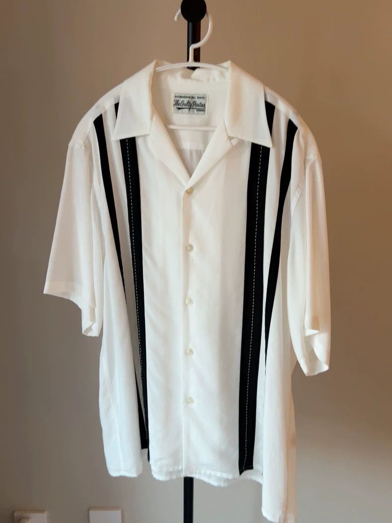 Wacko Maria wacko maria Black striped white short-sleeved shirt 2503-Ne Size US M / EU 48-50 / 2 - 1 Thumbnail