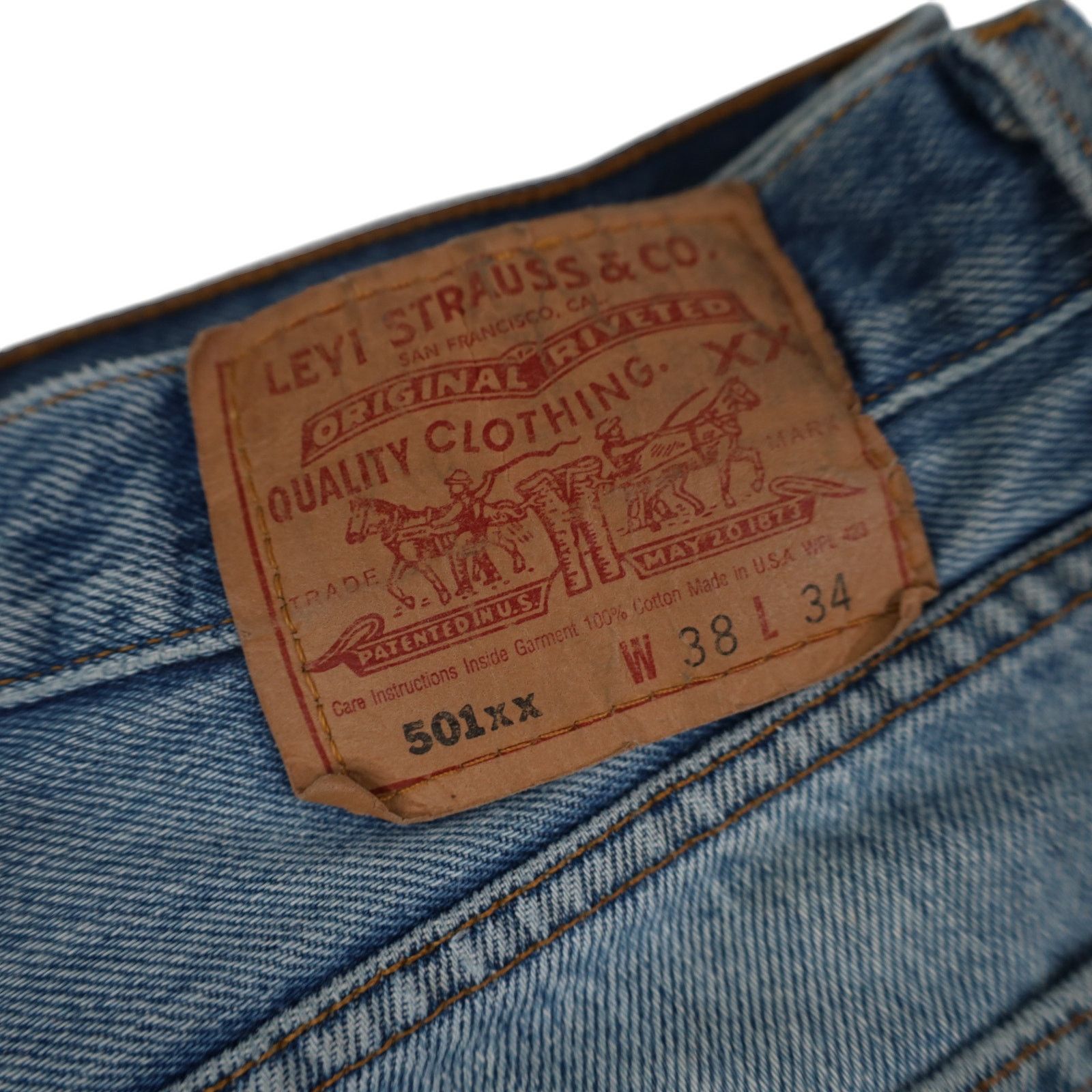 Levi's × Vintage Vintage Levis 501 USA Made Denim Jeans Size US 38 / EU 54 - 16 Thumbnail