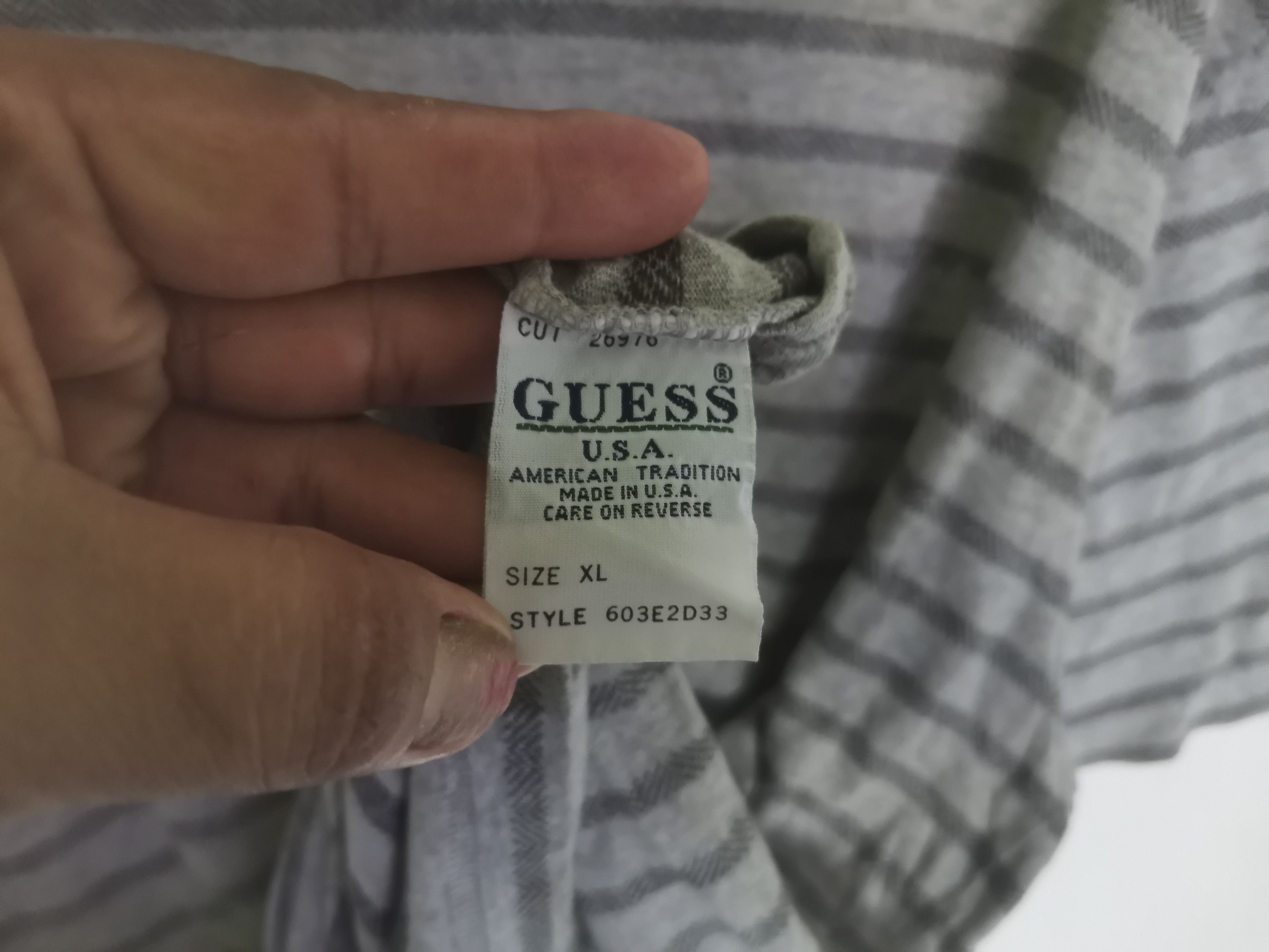 Guess × Vintage Rare vintage Guess USA stripe design t-shirt Size US XL / EU 56 / 4 - 4 Thumbnail