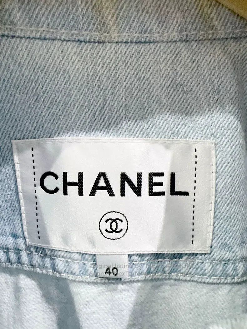 Chanel Chanel Waterfall series camelia denim jacket Size S / US 4 / IT 40 - 4 Thumbnail