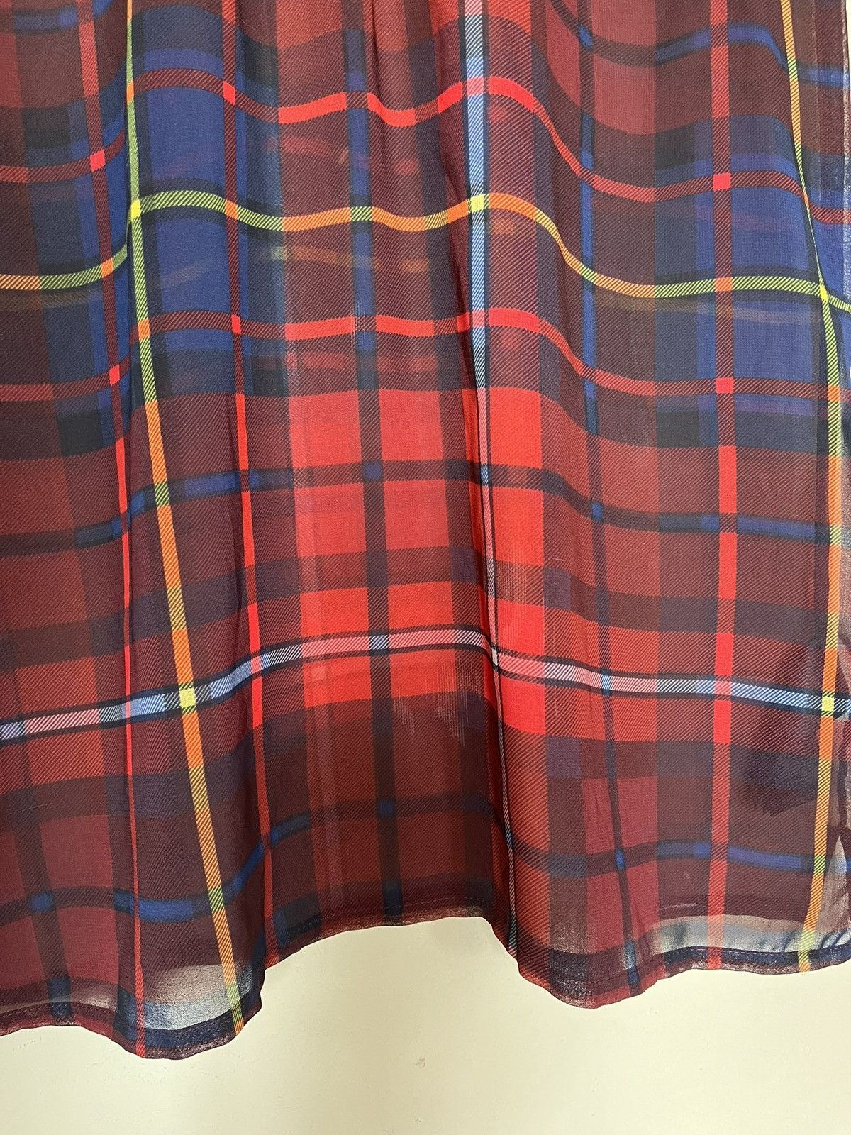 Tommy Hilfiger × Vintage Mini Tunic Sheer Tartan Dress Size M / US 6-8 / IT 42-44 - 6 Thumbnail