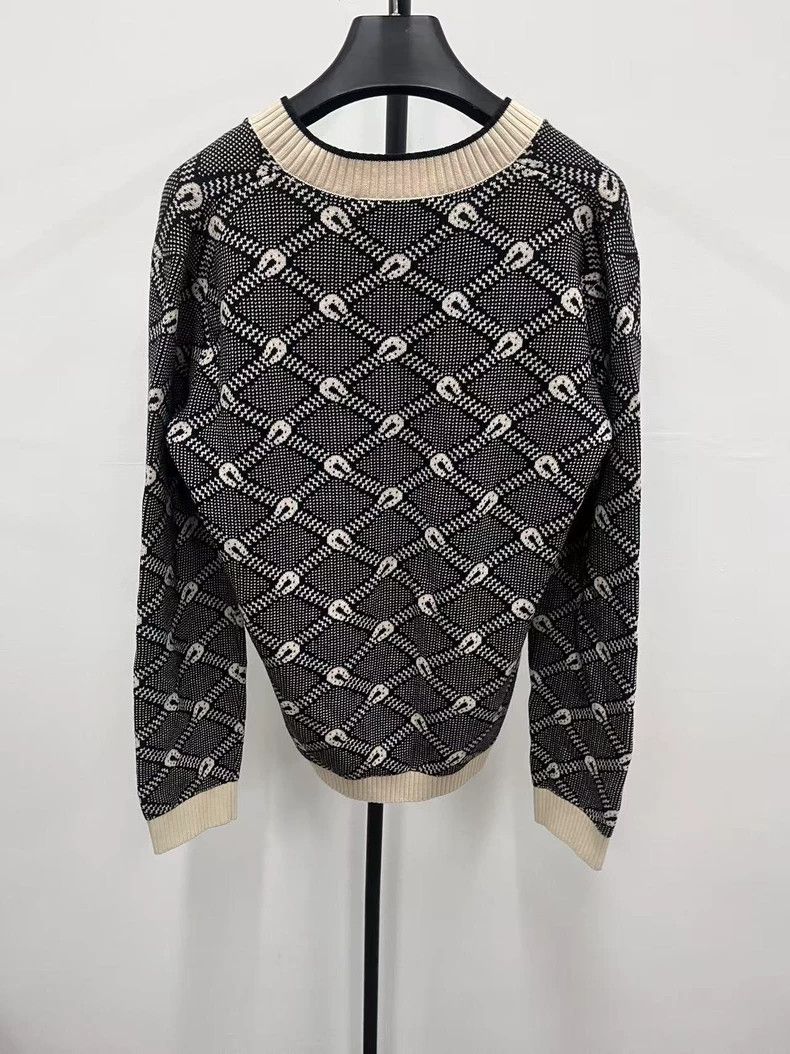 Gucci Gucci FW22 Abstract pattern jacquard ribbed trim knitted sw Size US M / EU 48-50 / 2 - 2 Thumbnail