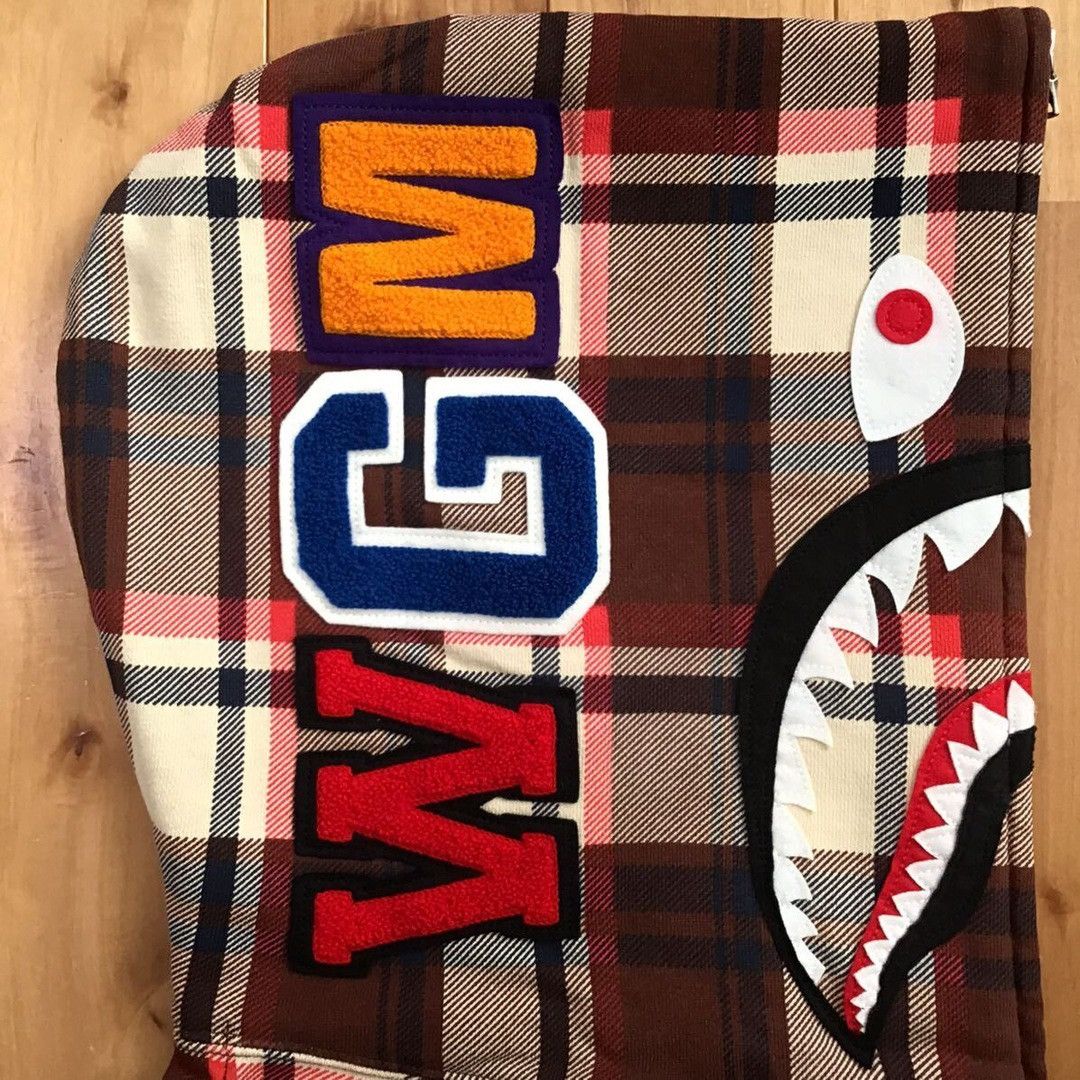 Bape × Nigo NFS limited BAPE Check sharkf ull zip hoodie a bathing ape Size US M / EU 48-50 / 2 - 4 Thumbnail