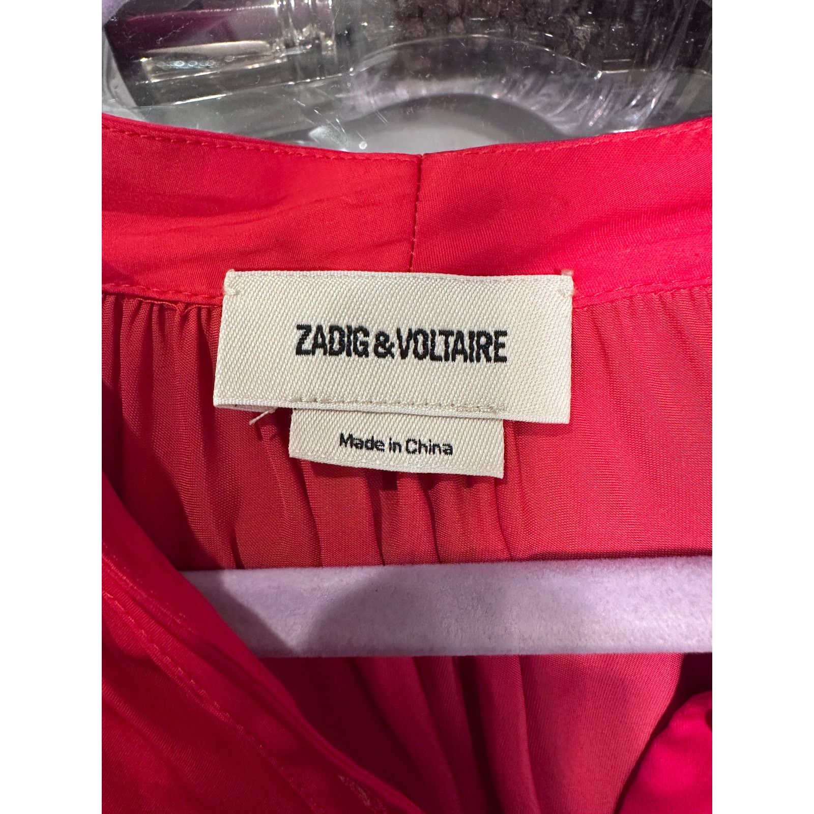 Zadig & Voltaire Zadig & Voltaire Tygg Satin Button Front Blouse Red M Size M / US 6-8 / IT 42-44 - 17 Thumbnail
