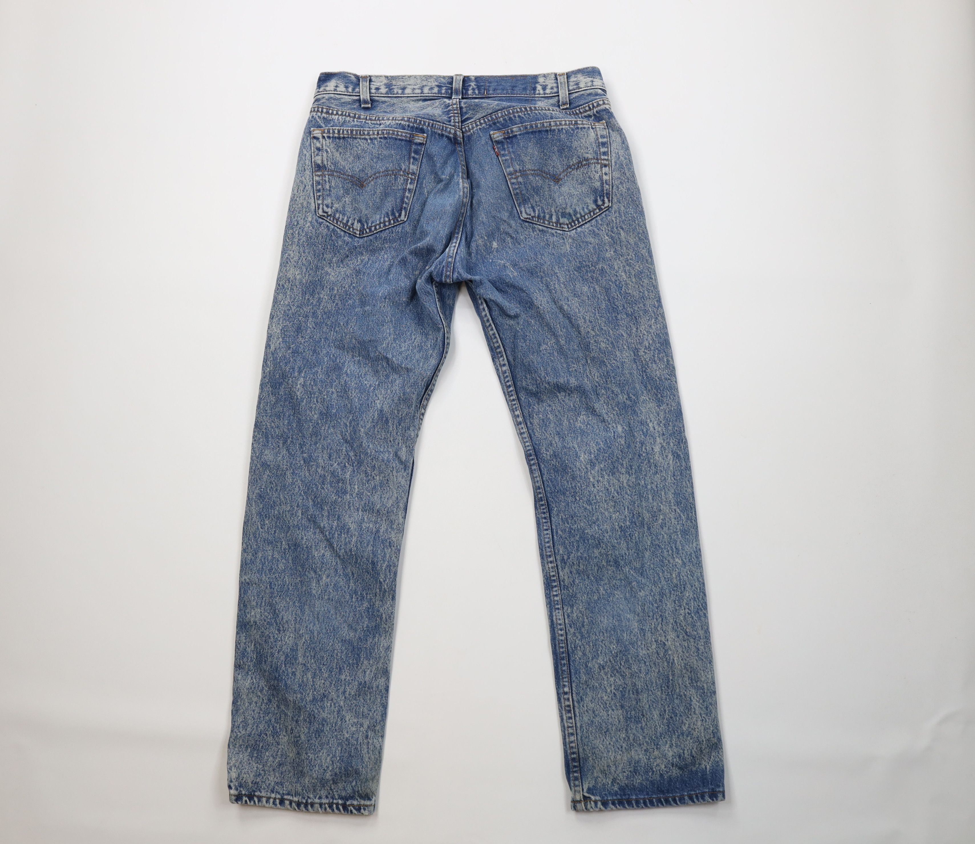 Levi's Vintage 80s Levis 501xx Wash Straight Leg Jeans Blue USA Size US 32 / EU 48 - 10 Thumbnail
