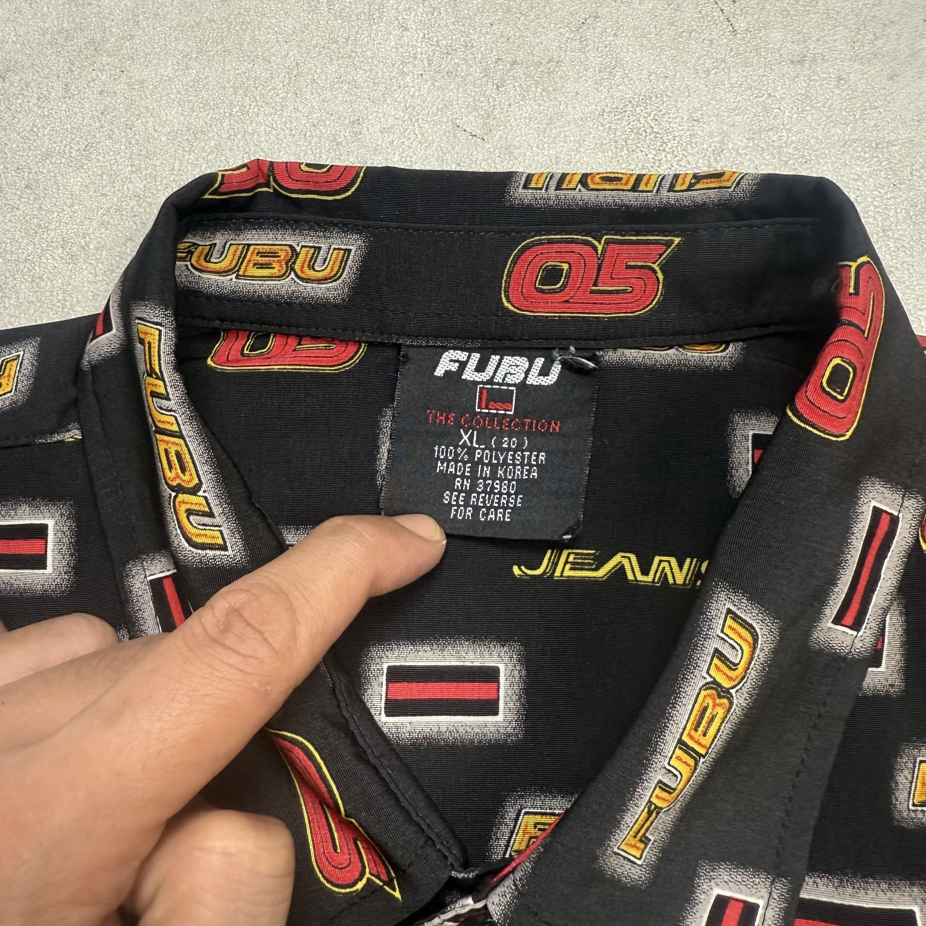 Fubu Fubu Y2K Spellout Overprint Shirt Size US XL / EU 56 / 4 - 5 Thumbnail