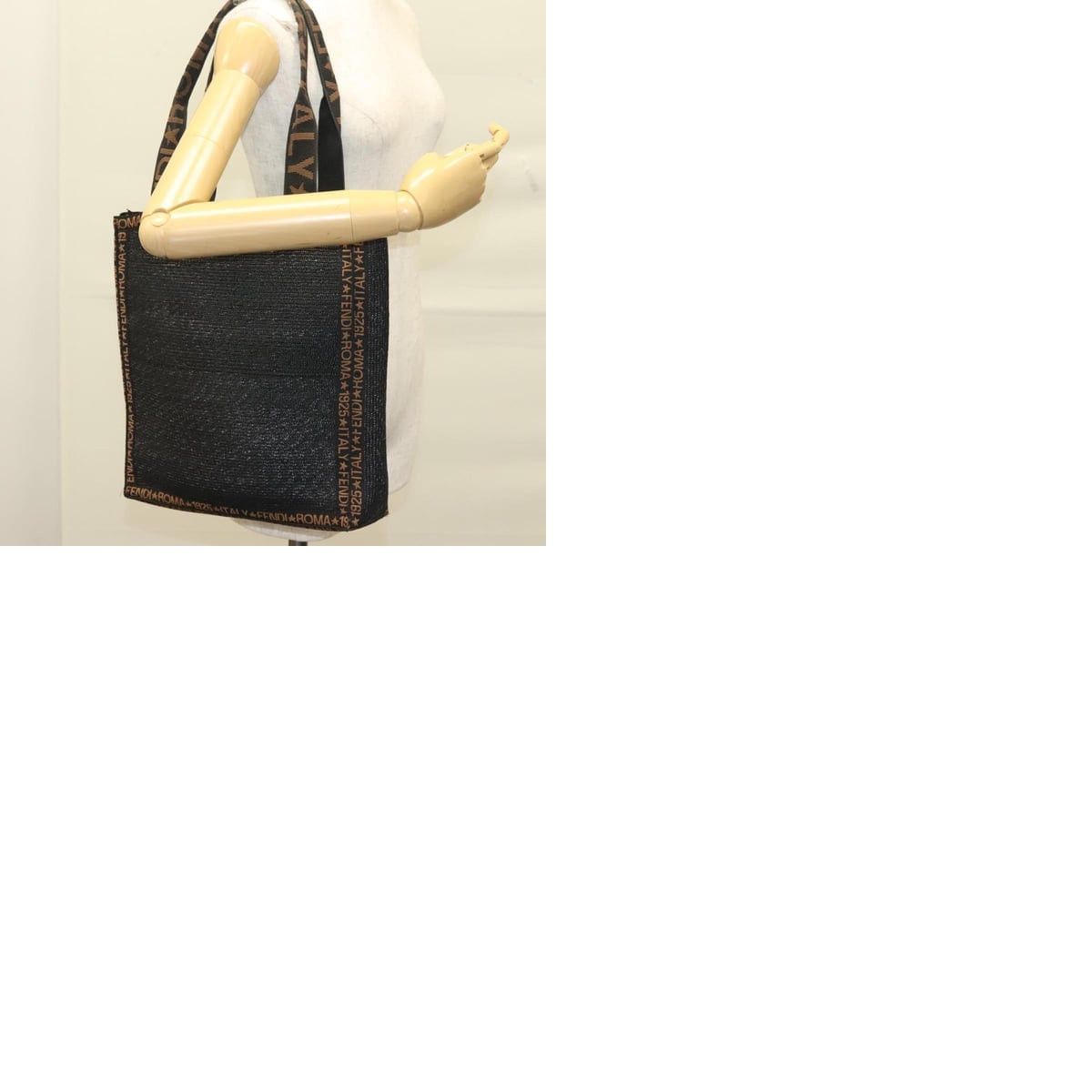 Fendi FENDI Tote Bag Straw Black Size ONE SIZE - 12 Thumbnail