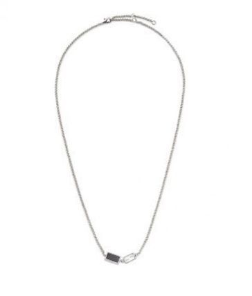 o1loc1c0824 Size: OS / Baguette Necklace in Silver