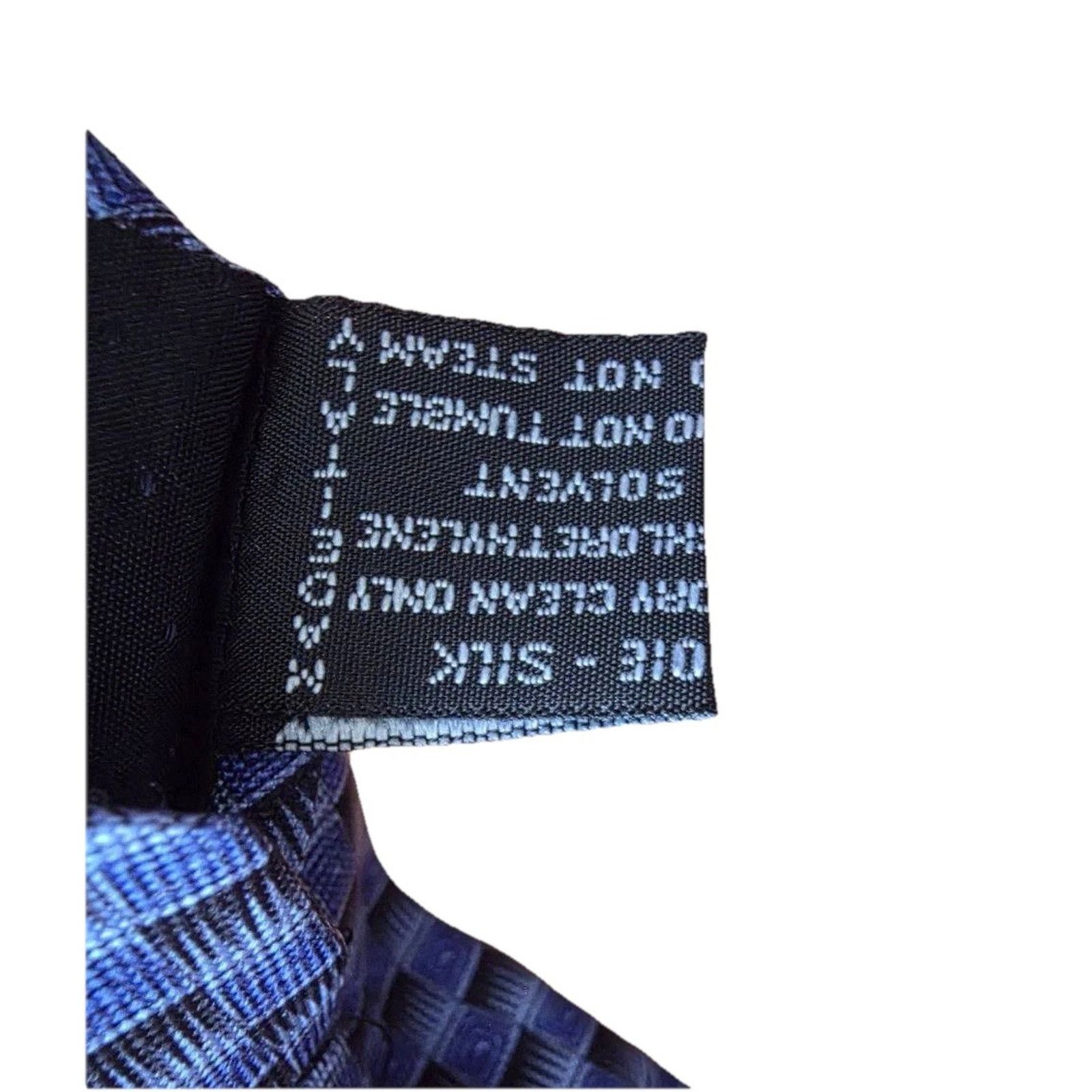 Versace Versace Tie All Logo pattern Men's 100% Silk Blue A001936 Size ONE SIZE - 6 Thumbnail