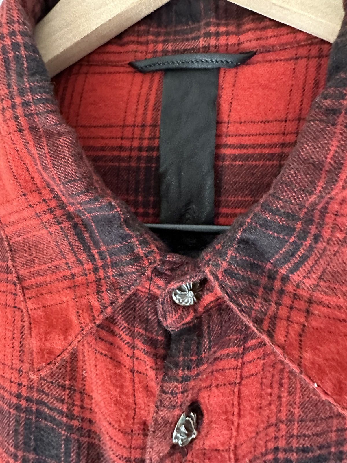 Chrome Hearts Chrome Hearts Red Leather Elbow Cross Flannel Size US M / EU 48-50 / 2 - 2 Thumbnail