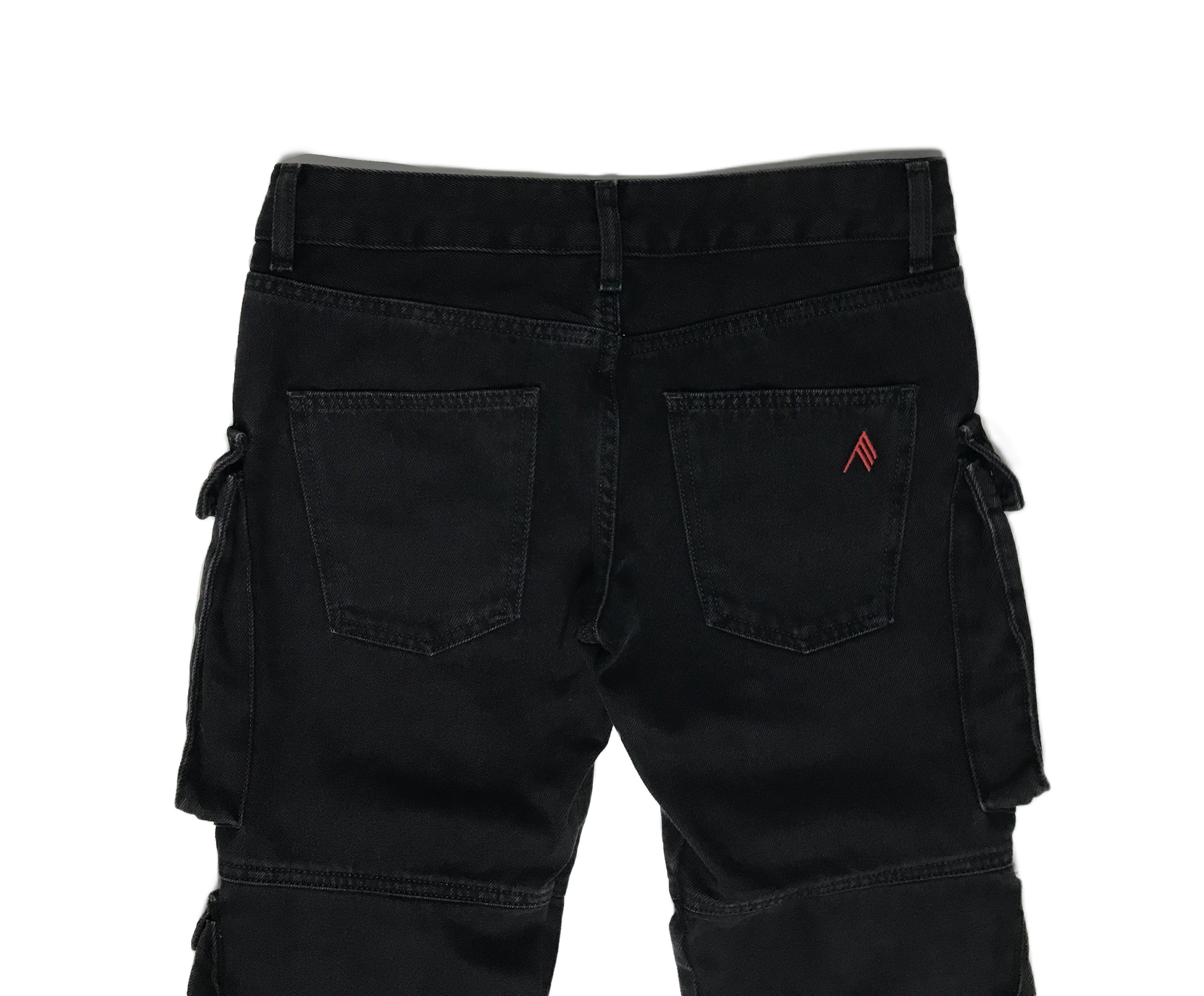 The Attico The Attico Womens Essie Jeans Cargo Black Size 25 Size 25" / US 0 / IT 36 - 7 Thumbnail