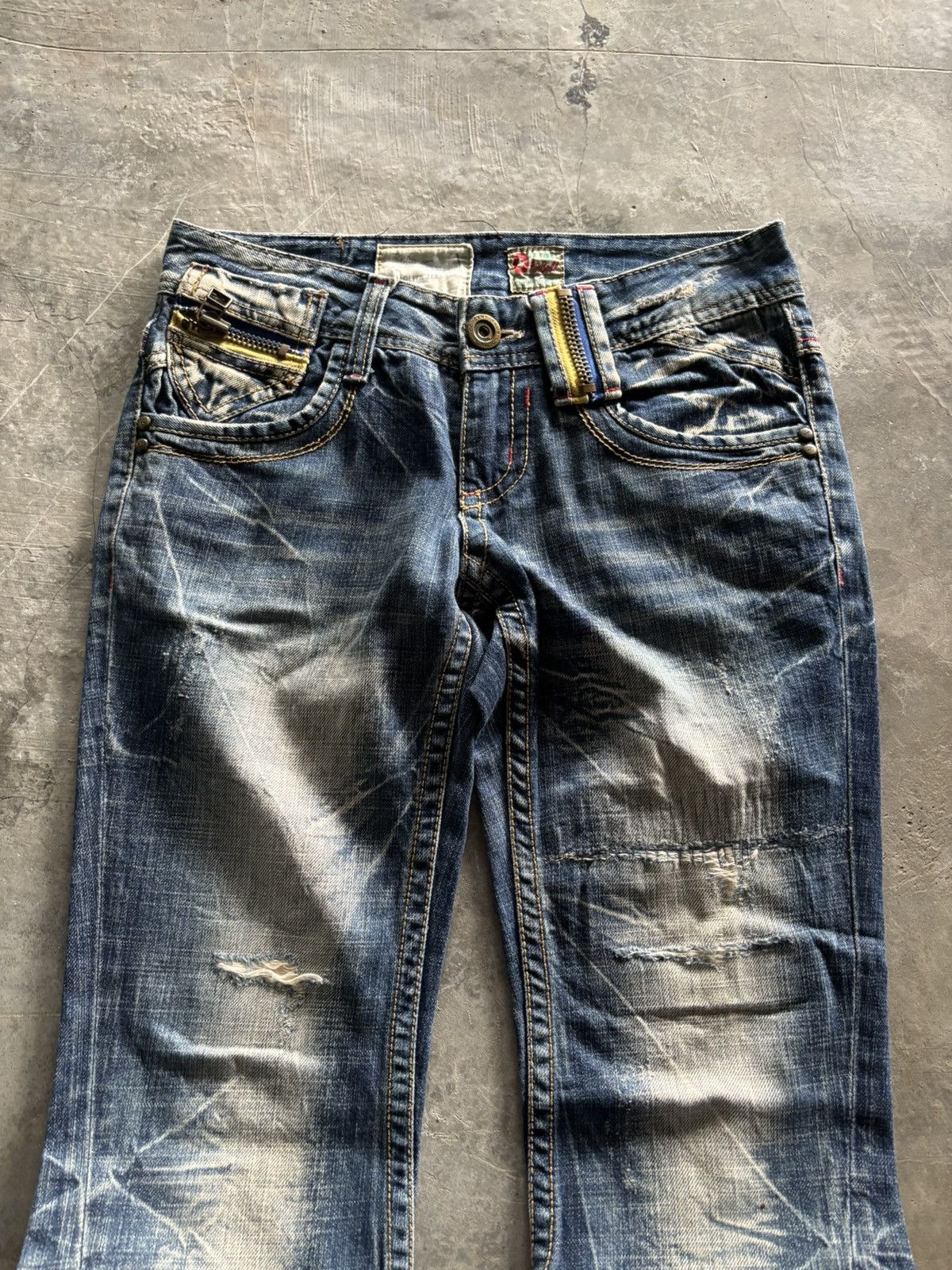 Hysteric Glamour FLARED lolita concert club japanese rusty mudmax washed punk Size US 30 / EU 46 - 2 Thumbnail