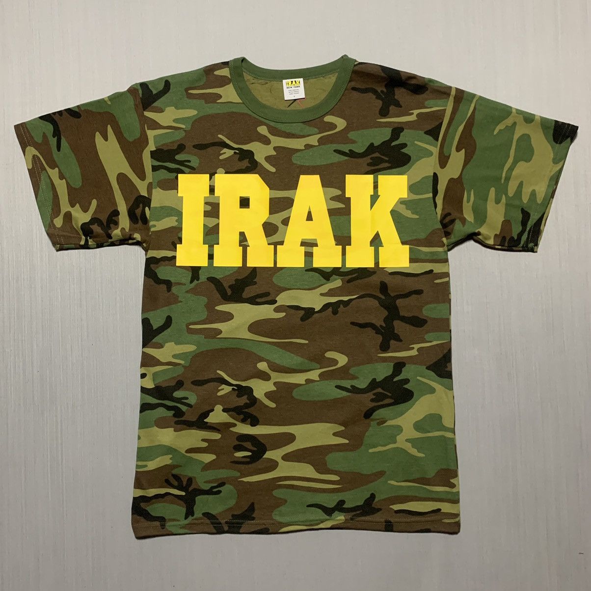 IRAK IRAK Logo Tee “Woodland Camo” | Grailed