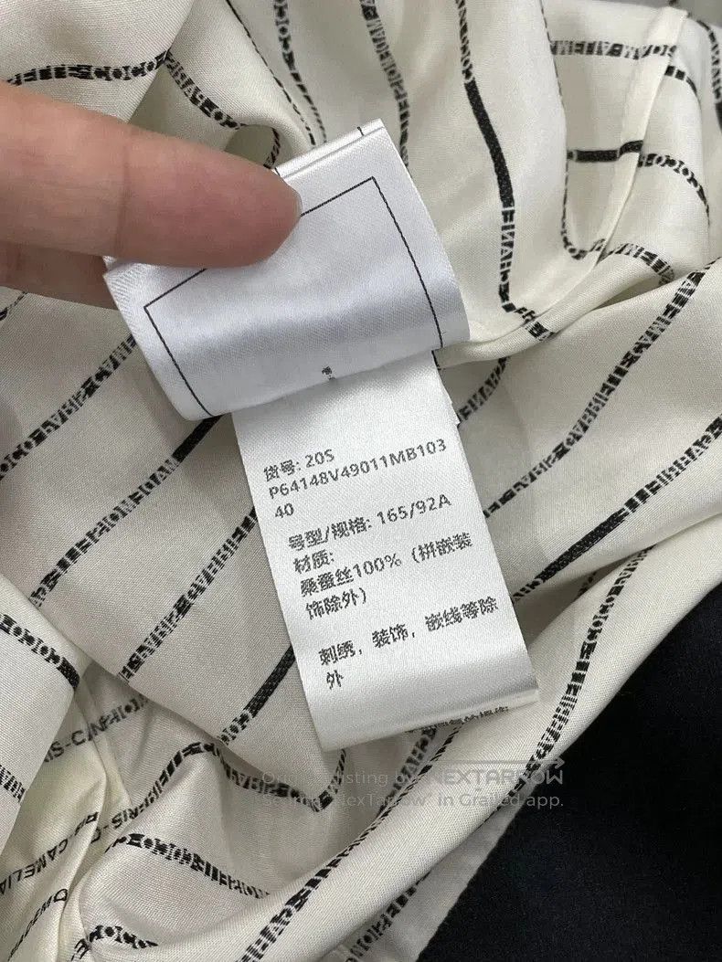 Chanel Chanel 20S Logo Stripe Silk Top. Size US L / EU 52-54 / 3 - 7 Thumbnail