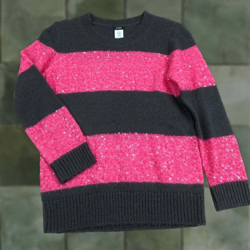 J.Crew J.Crew Women's Striped Sequin Sweater Small Multicolor Size S / US 4 / IT 40 - 1 Thumbnail