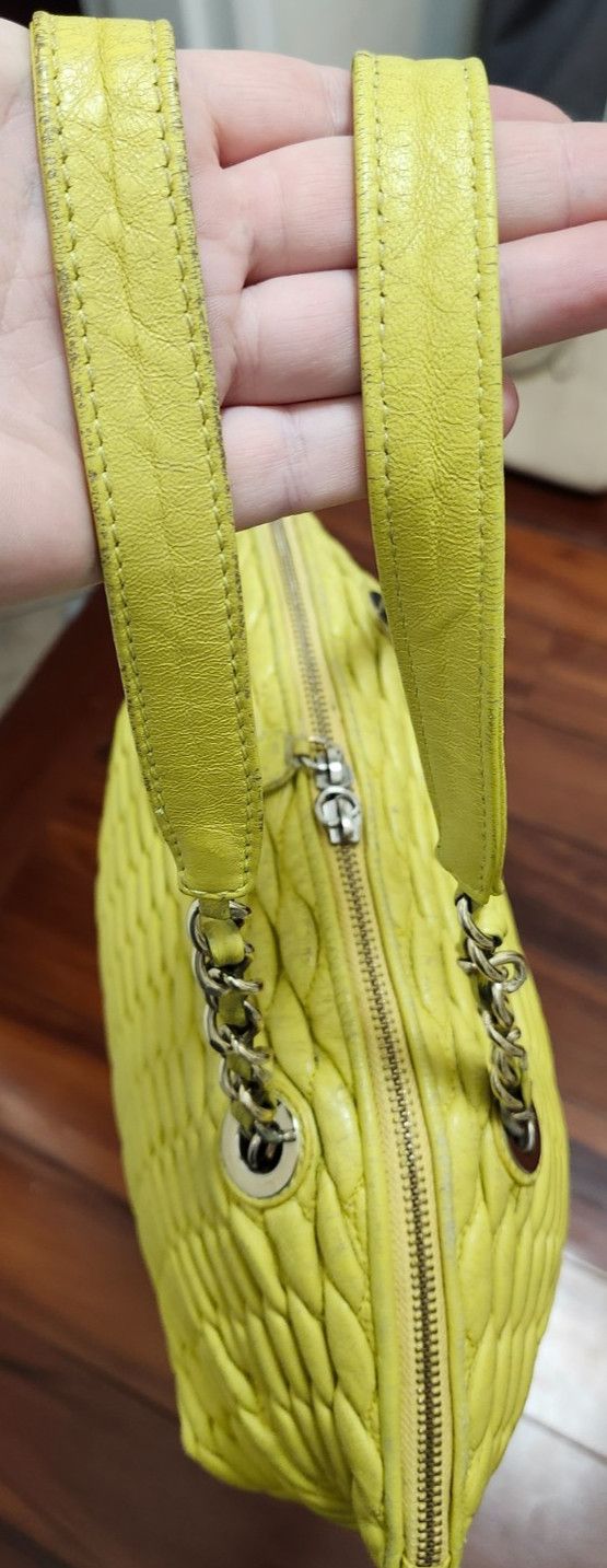 Other Paolo Masi Italy Woven Leather Tote Bag Yellow Leather Size ONE SIZE - 13 Thumbnail