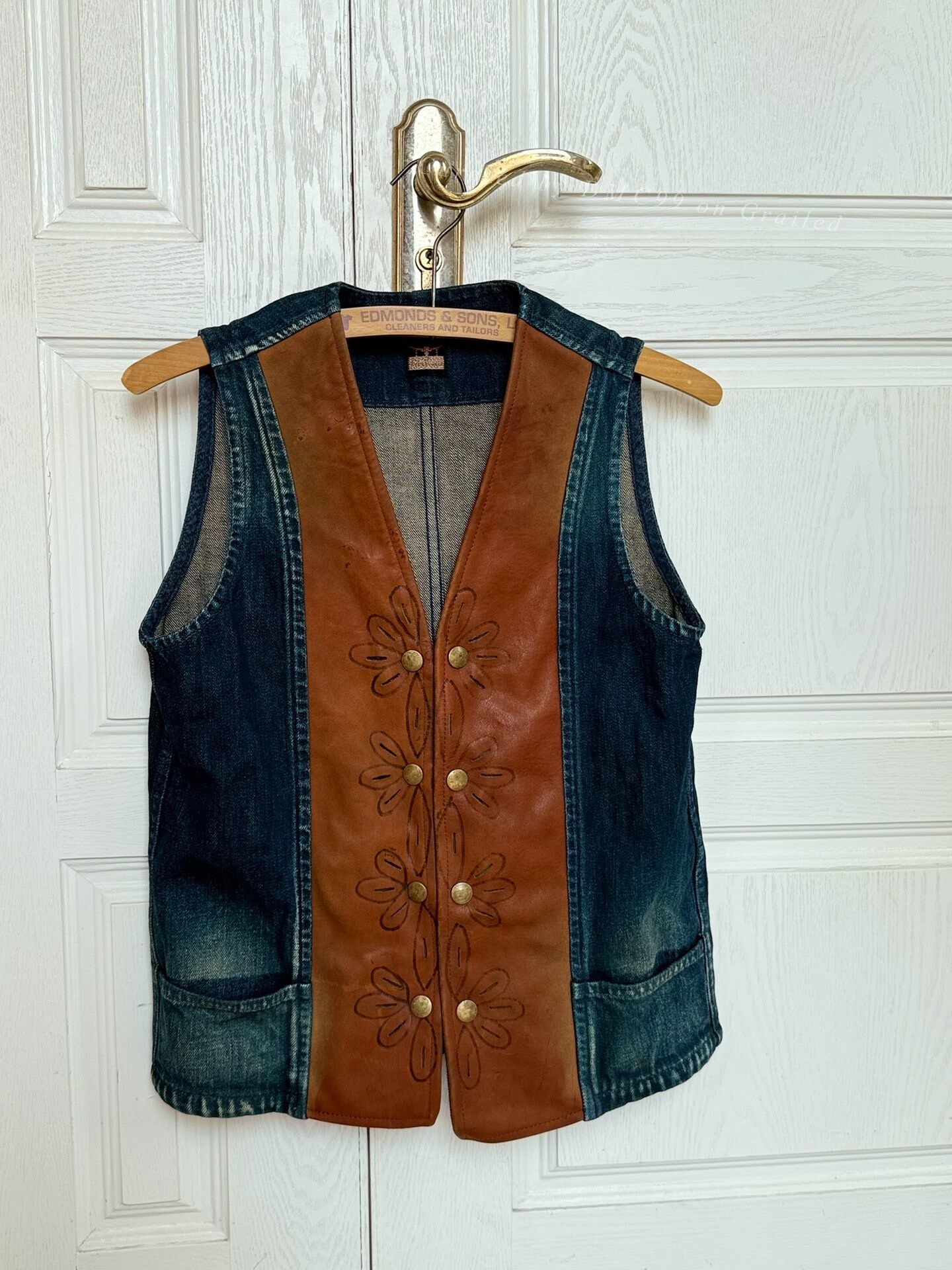 Kapital Kapital Western Leather-Trimmed Vest Size US XS / EU 42 / 0 - 1 Thumbnail