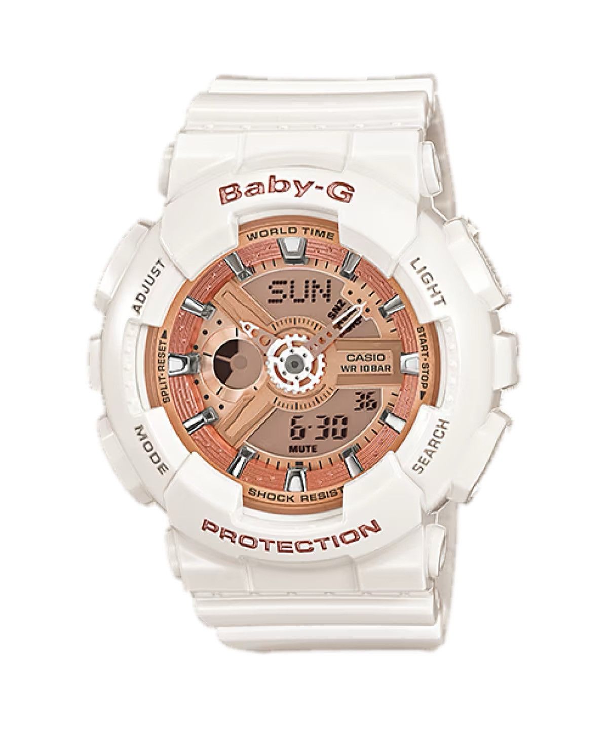 Casio Casio Baby-G BA-110 White/Pink/Gold Size ONE SIZE - 14 Thumbnail