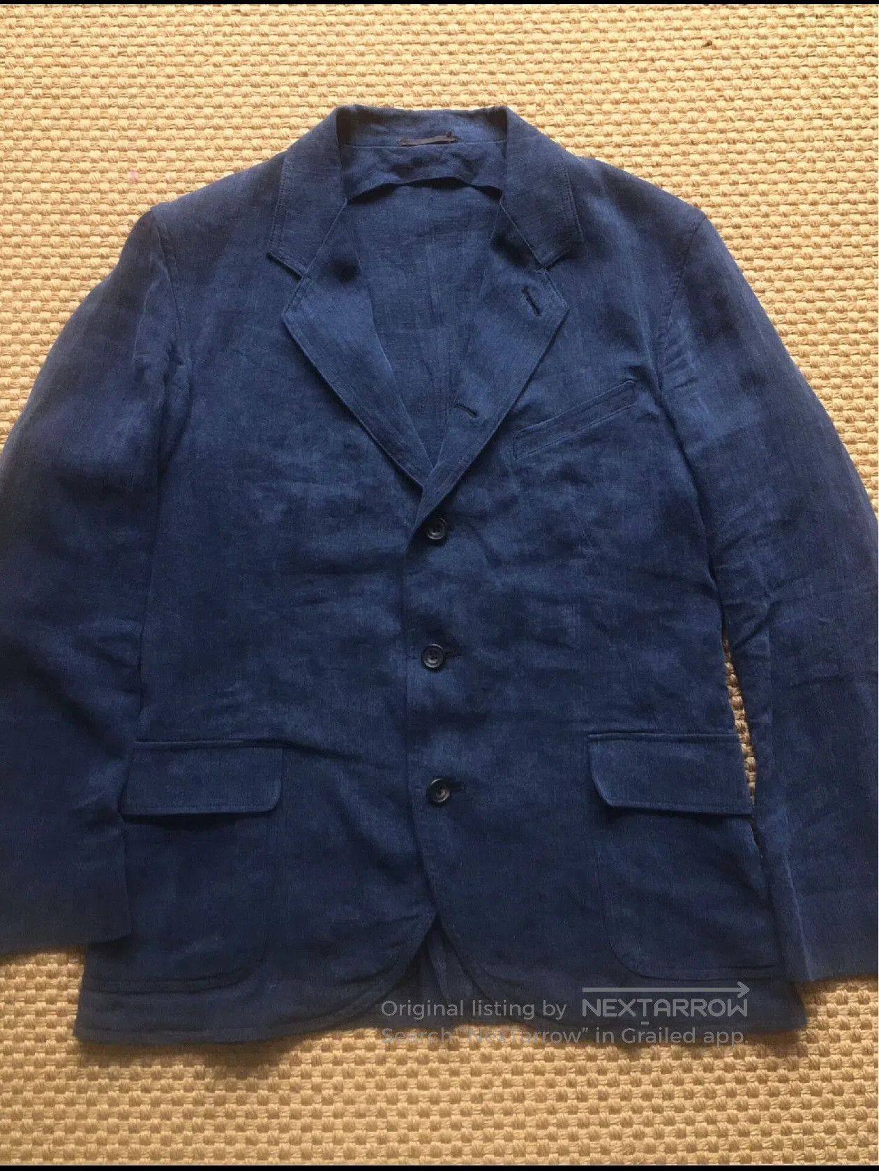 Old Joe Old Joe Indigo Linen Suit Jacket. Size US L / EU 52-54 / 3 - 1 Thumbnail