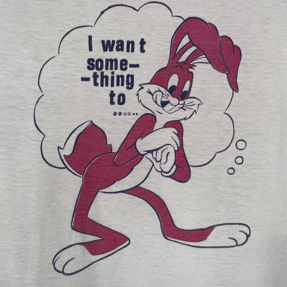 Vintage Vintage 90s Rabbit I Want Something To T Shirt Size US S / EU 44-46 / 1 - 2 Thumbnail