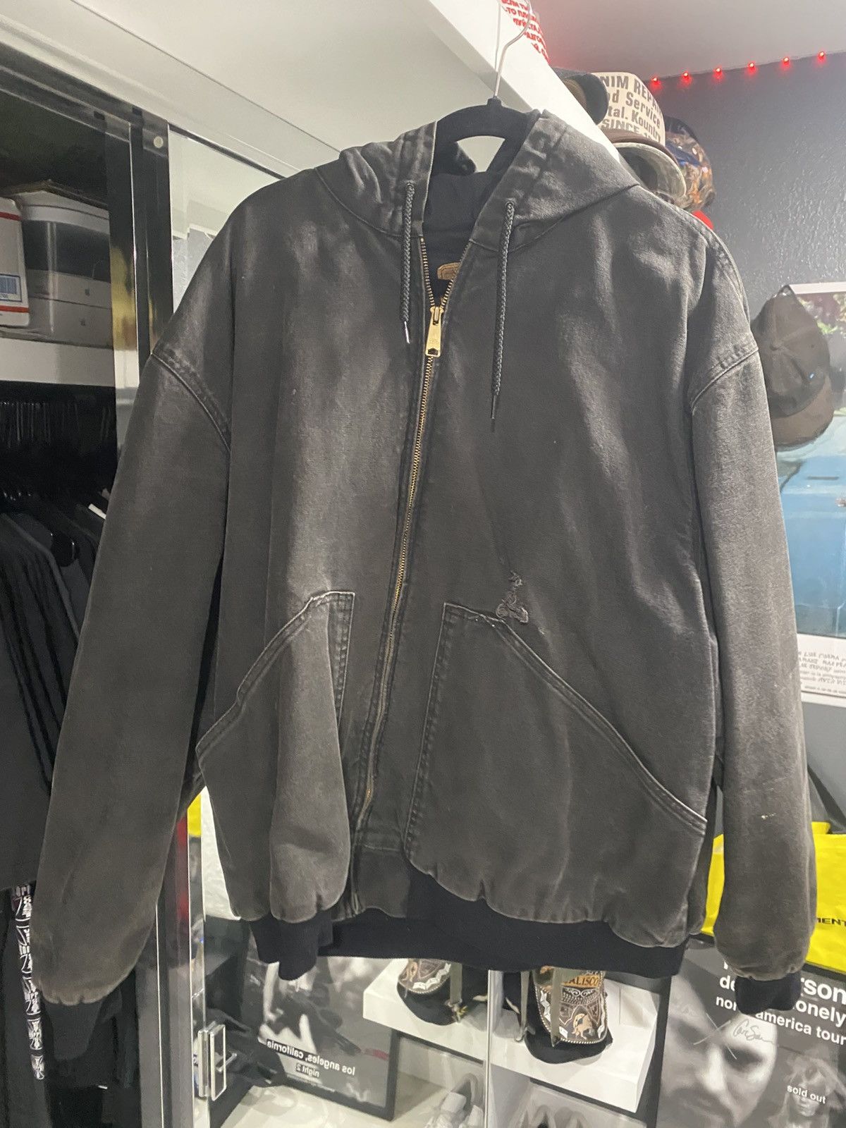 Vintage Vintage Faded Black Cotton Jacket made in Mex Size US L / EU 52-54 / 3 - 5 Thumbnail