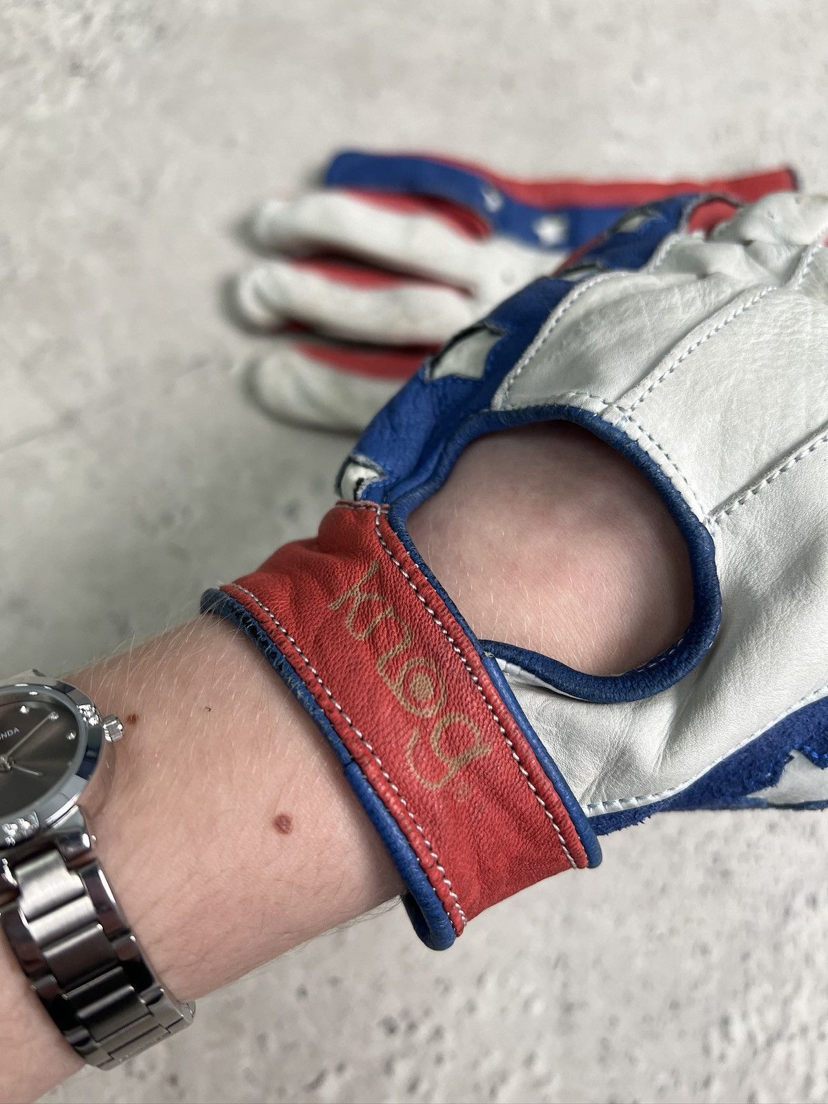 Japanese Brand USA leather archive gloves y2k style hype Size ONE SIZE - 12 Thumbnail