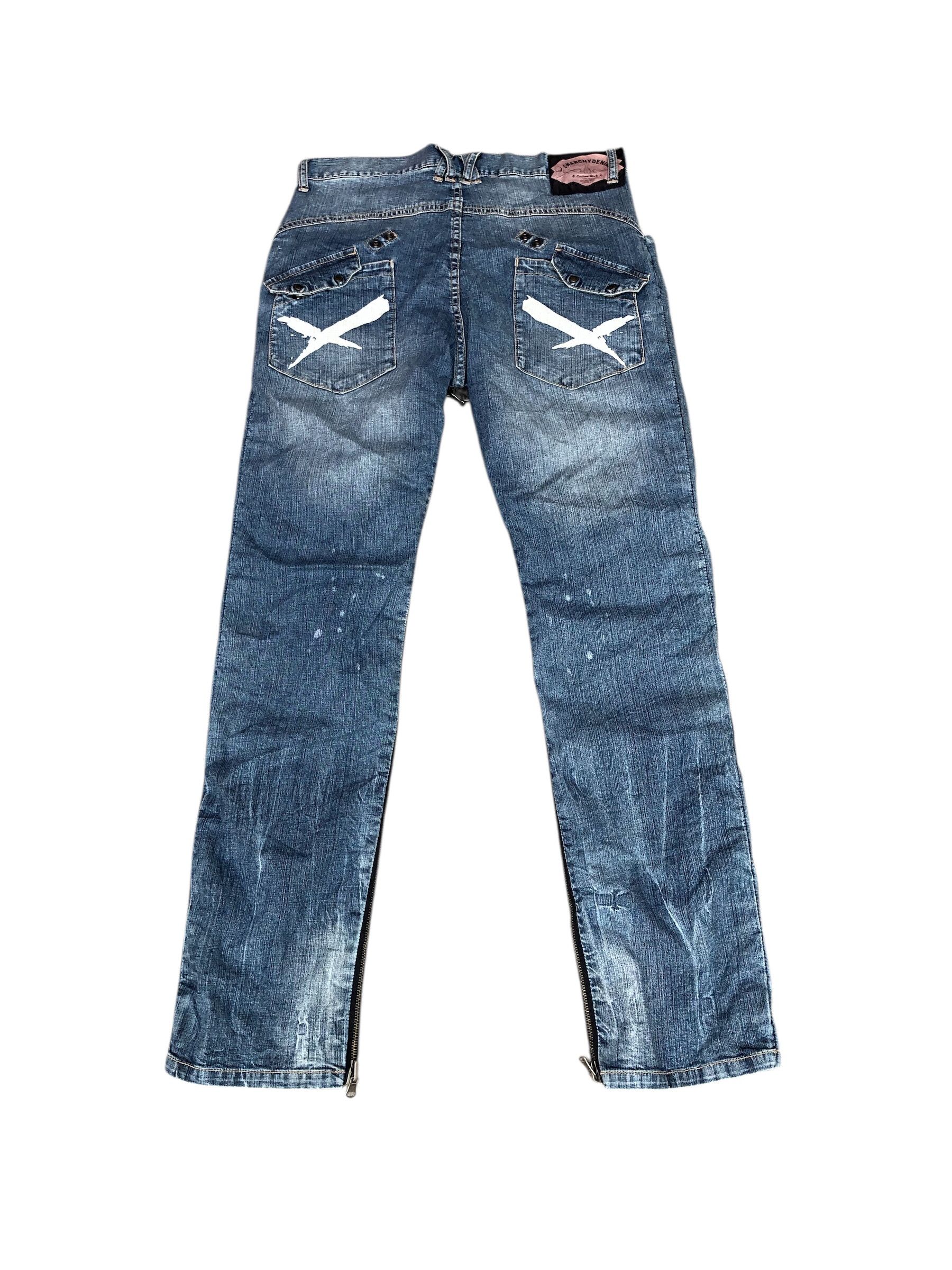 PPFM Very Rare PPFM Anarchy Denim Eastern Rock Design 2 in 1 Size US 33 - 4 Thumbnail