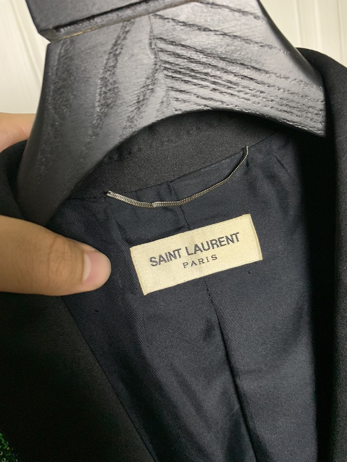 Saint Laurent Paris Saint Laurent 2014FW Green Embellished Coat Size US S / EU 44-46 / 1 - 4 Thumbnail