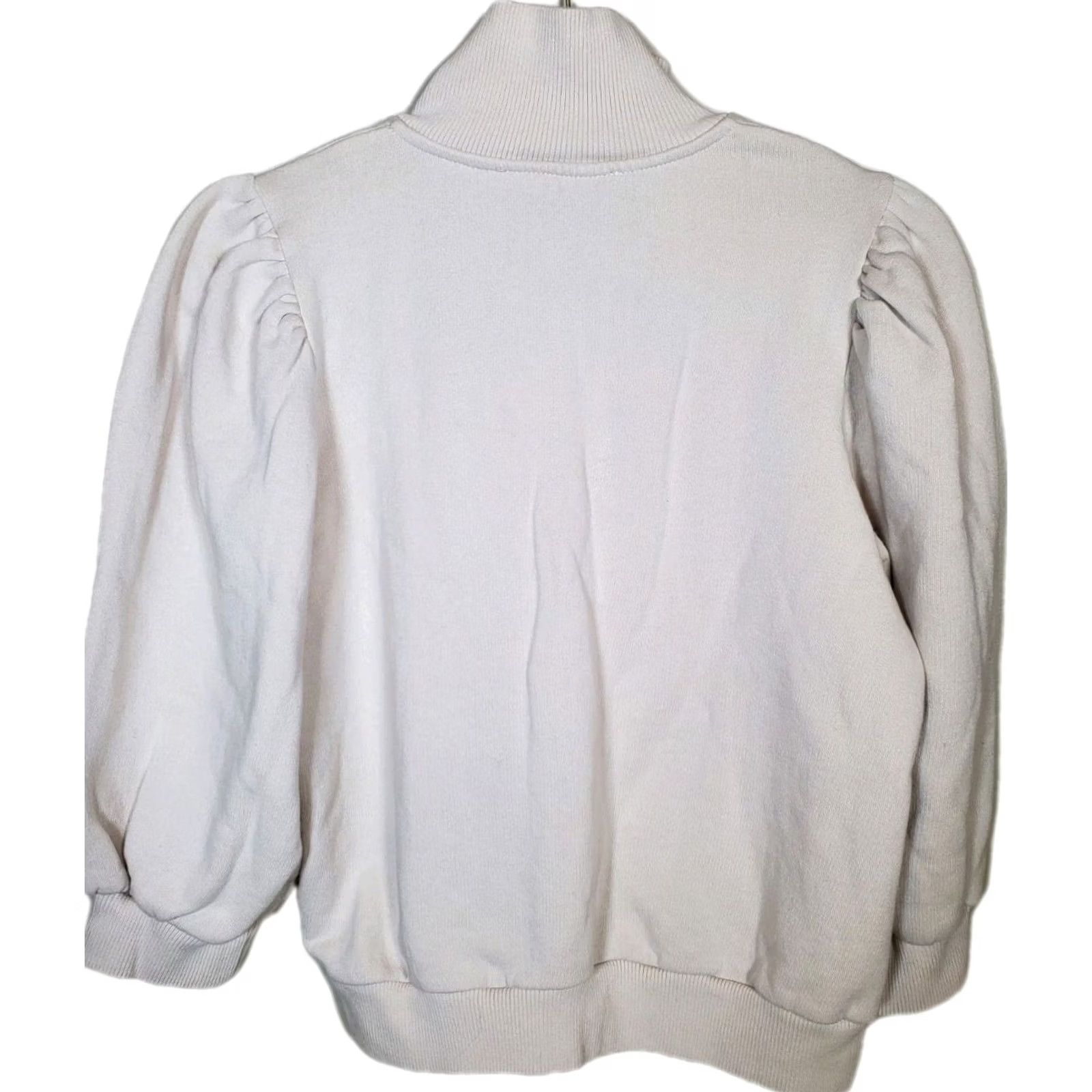 Gestuz VINTAGE Gestuz NankitaGZ SS Zipper Sweatshirt Light Taupe Cotton Women's Size S US 4 Size S / US 4 / IT 40 - 6 Thumbnail